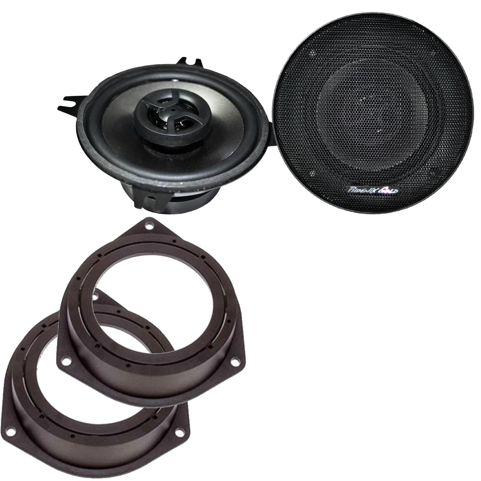 Phoenix Gold Z4CX 100mm/10cm/4" 2-Way Coaxial Car speakers (Per Pair Max 140|70 watts RMS) Fits Iveco Daily 2014-21