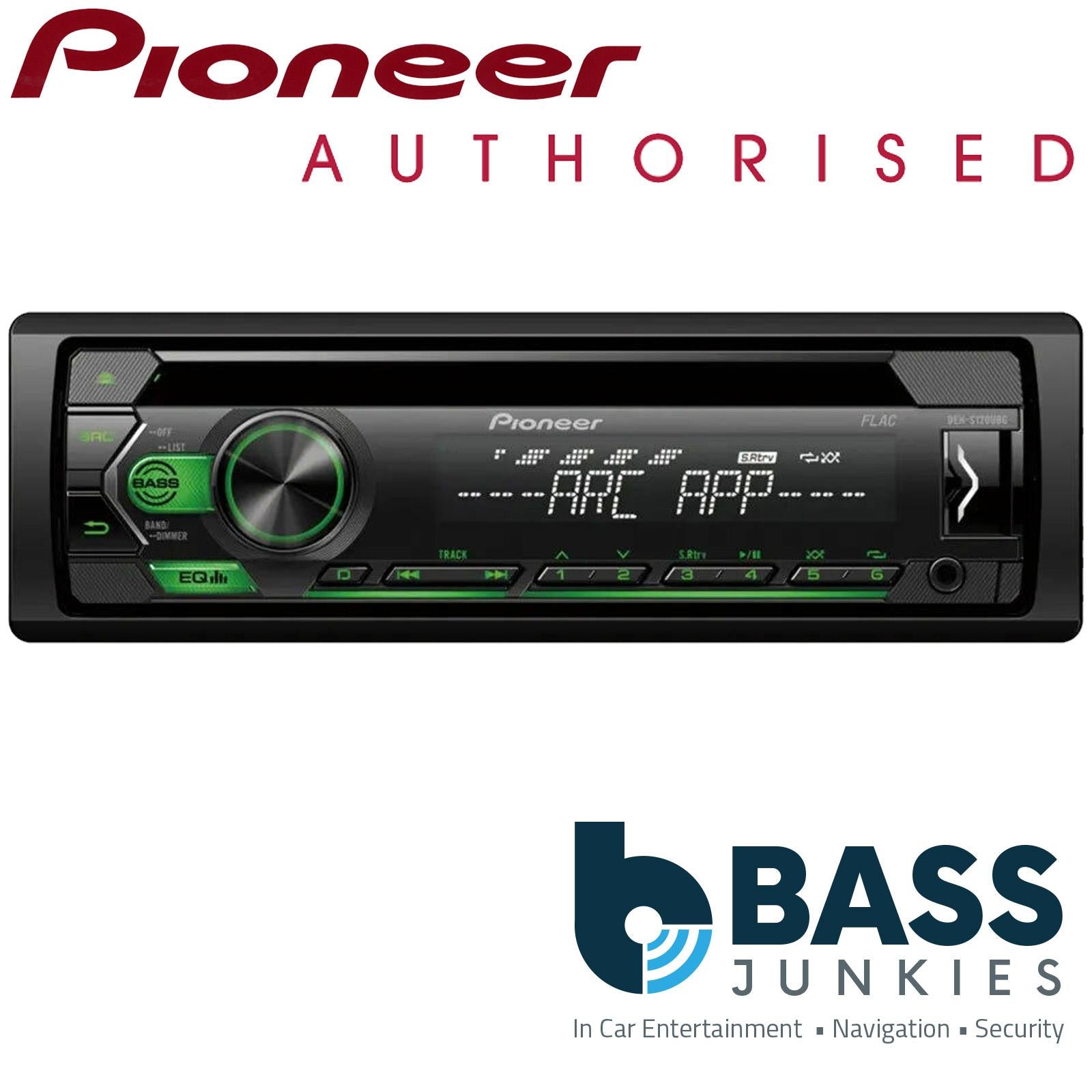 Pioneer DEH-S120UBG CD MP3 USB AUX 1 RCA Car Stereo Radio Player Green Display