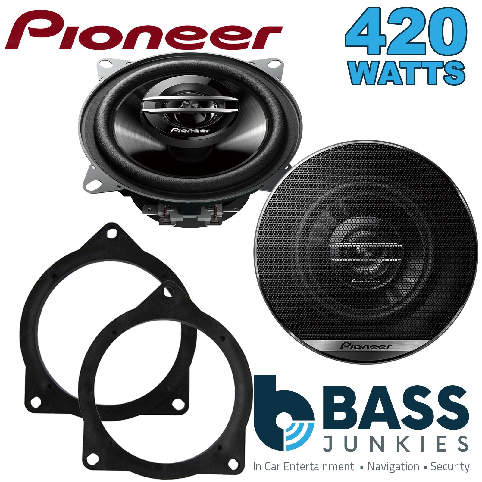 Pionner TS-G1020F 100mm/10cm/4" 2-Way Coaxial Car speakers (Per Pair Max 420|60 watts RMS) Fits BMW 3-Series 2011-19 | 4-Series 13-20 | 5-Series 03-10