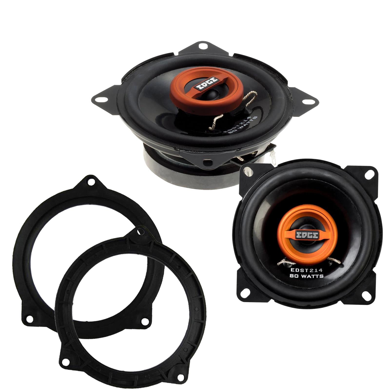 Edge EDST214 100mm/10cm/4" 2-Way Coaxial Car speakers (Per Pair Max 160|40 watts RMS) Fits BMW 5-Series 2011-17