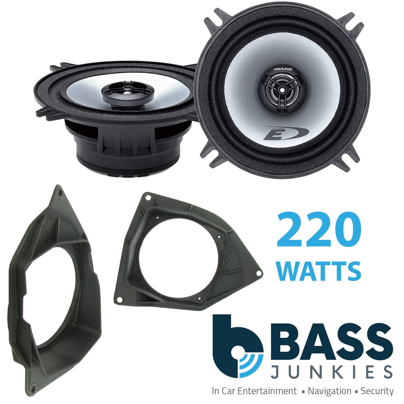 Alpine SXE-1325S 2-Way 130mm/13cm/5.25" Coaxial Speakers (Per Pair 400 Watts) Fits Citroen C3 2002-05