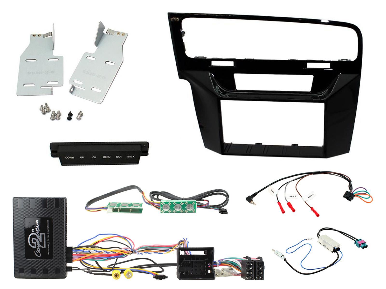 Connects2 CTKVW08L - Volkswagen Golf 2013 Onwards Double Din Fascia & Steering Wheel Interface Installation Kit
