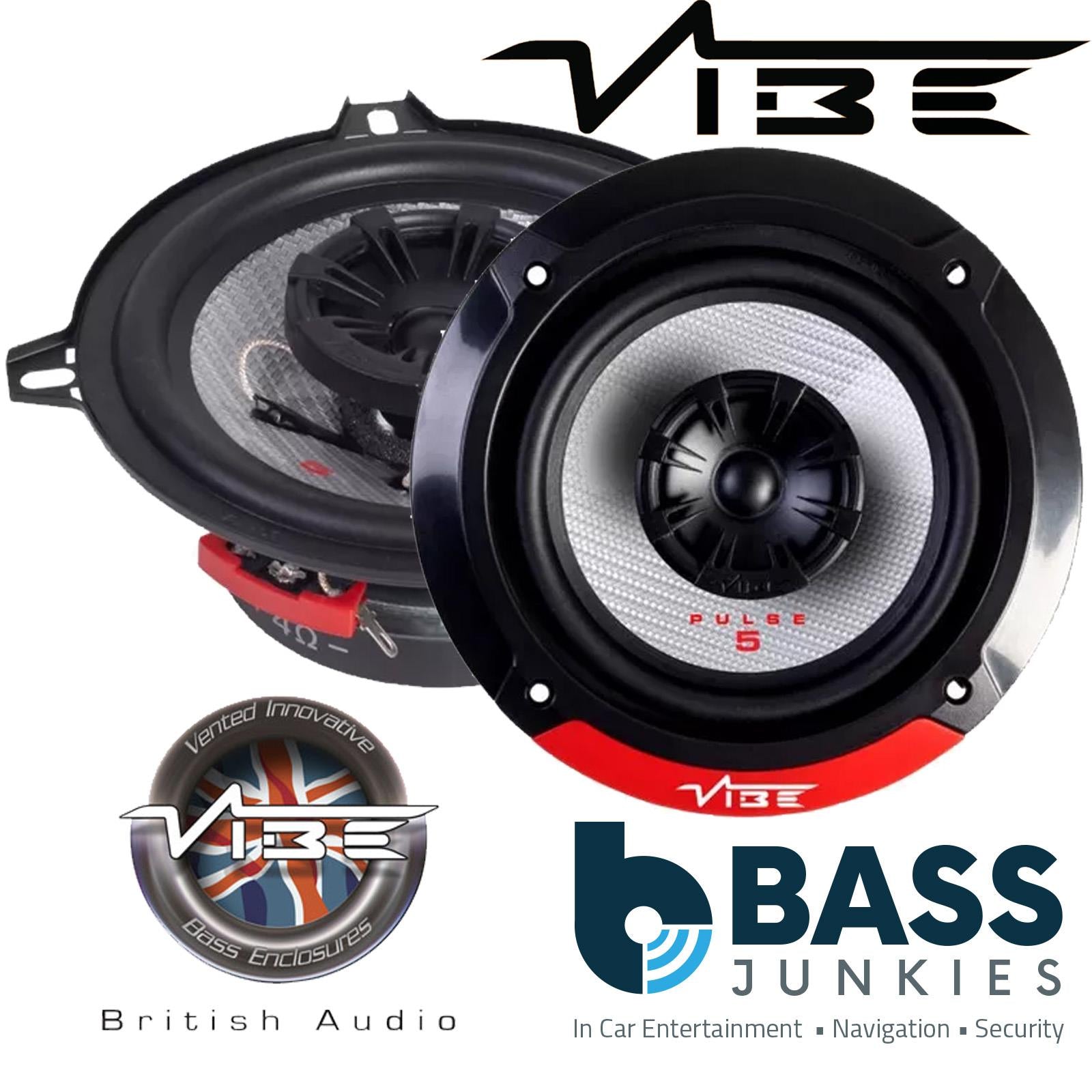 Vibe PULSE5-V3 5.25" 300 Watts 2 Way 130mm 13cm Car Van Coaxial Door Speakers