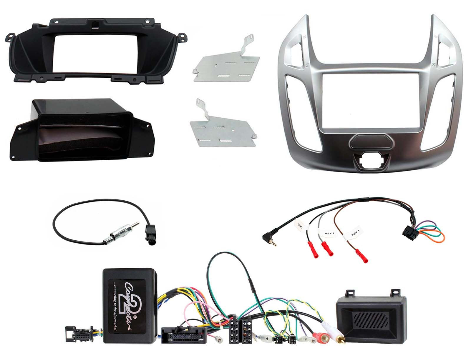 Connects2 Double Din Stereo fitting kit for Ford Transit-Connect 2013-2021 Vehicle Specific Stereo Screen Steering Controls Fitting Kit