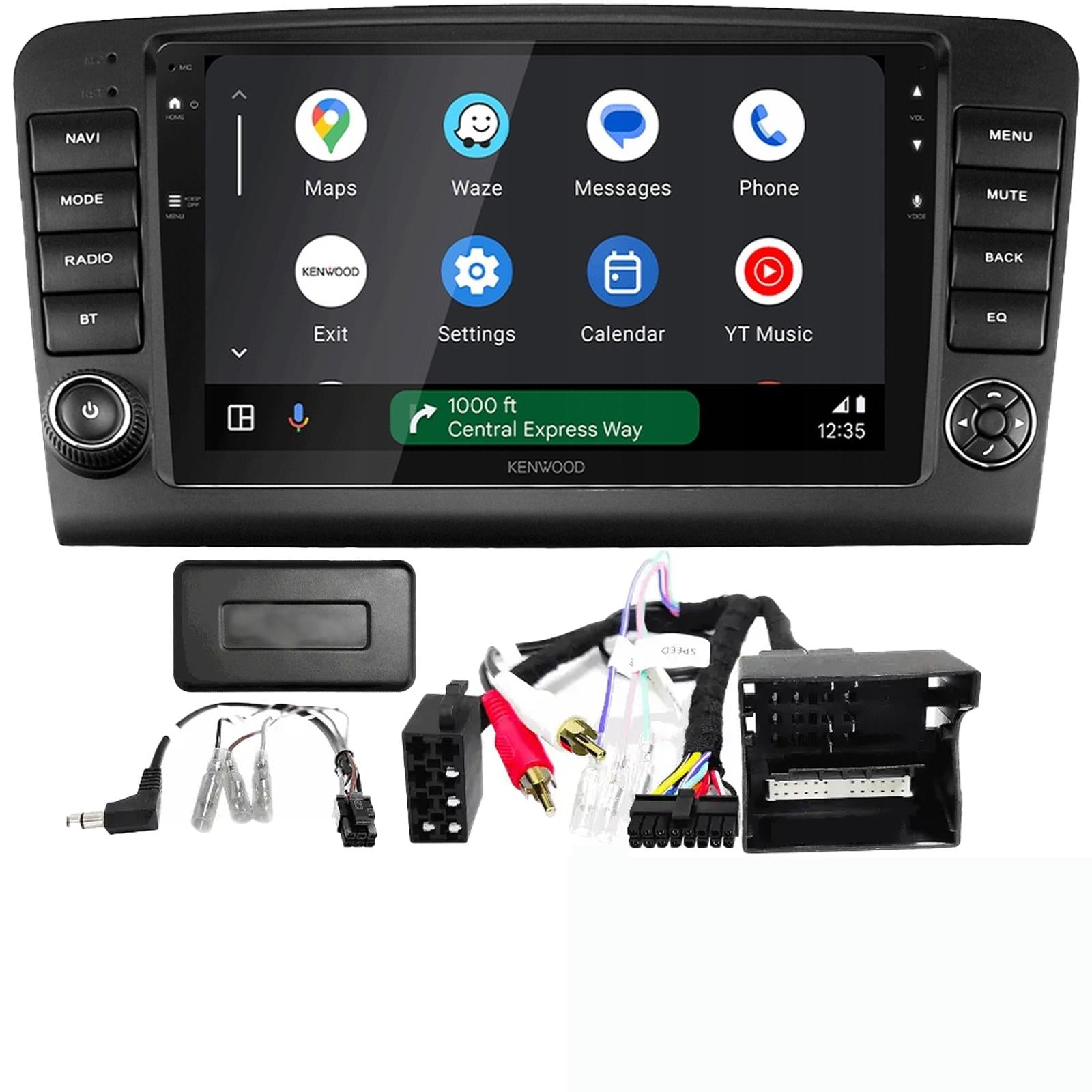 Kenwood 9" CarPlay Android Car Stereo Kit For Mercedes ML GL Amplified 06 - 12