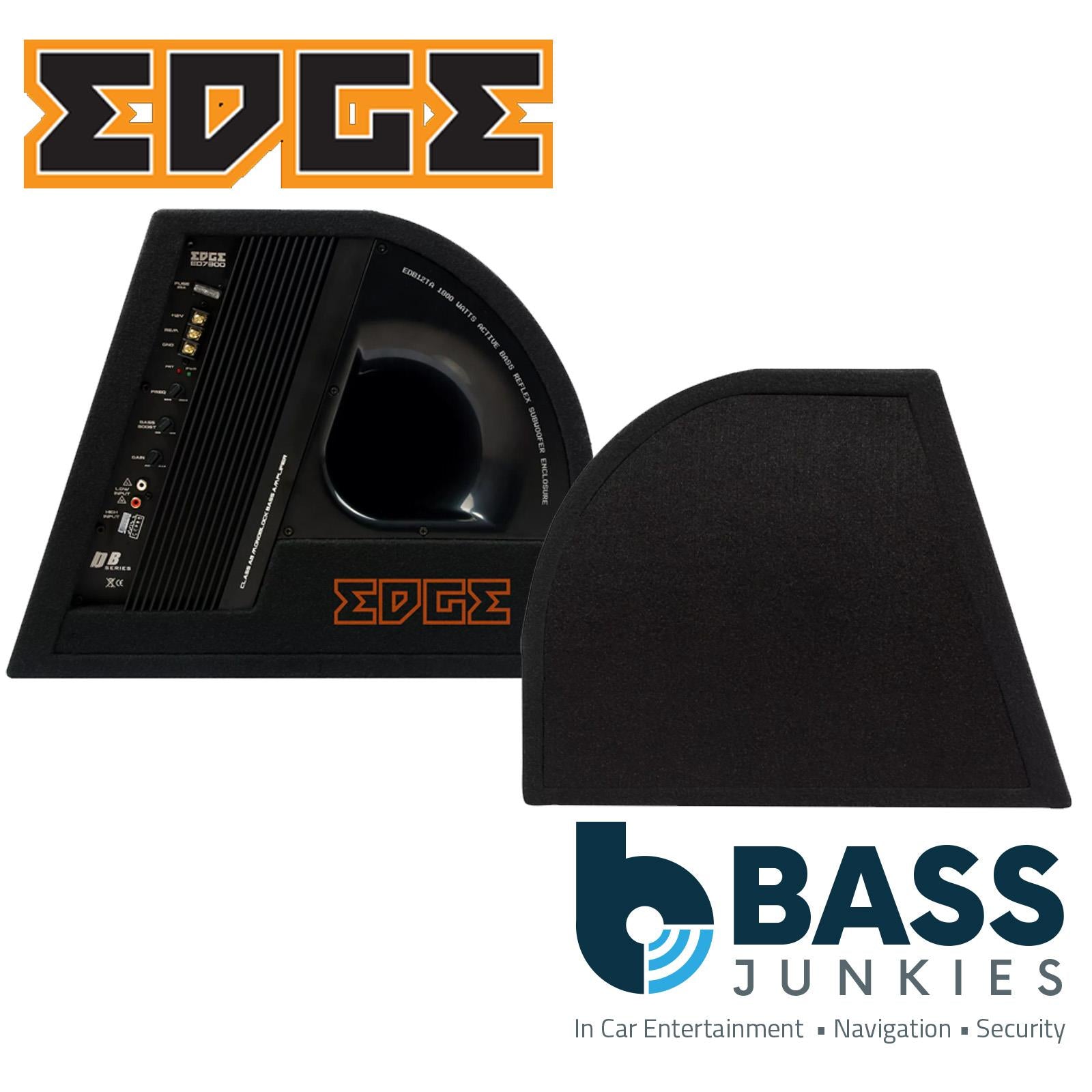 EDGE EDB12TA-E0 - DB Series Double 12" inch 1800 Watts Active Car Subwoofer Bass Enclosure