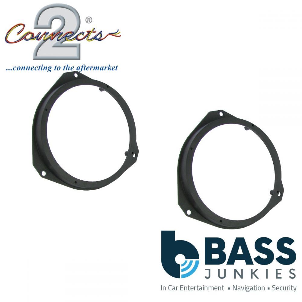 Connects2 CT25FT07 - Fiat Grande-Punto Ducato 500 Panda 165mm 6.5" Front Door Car Speaker Adapter Brackets