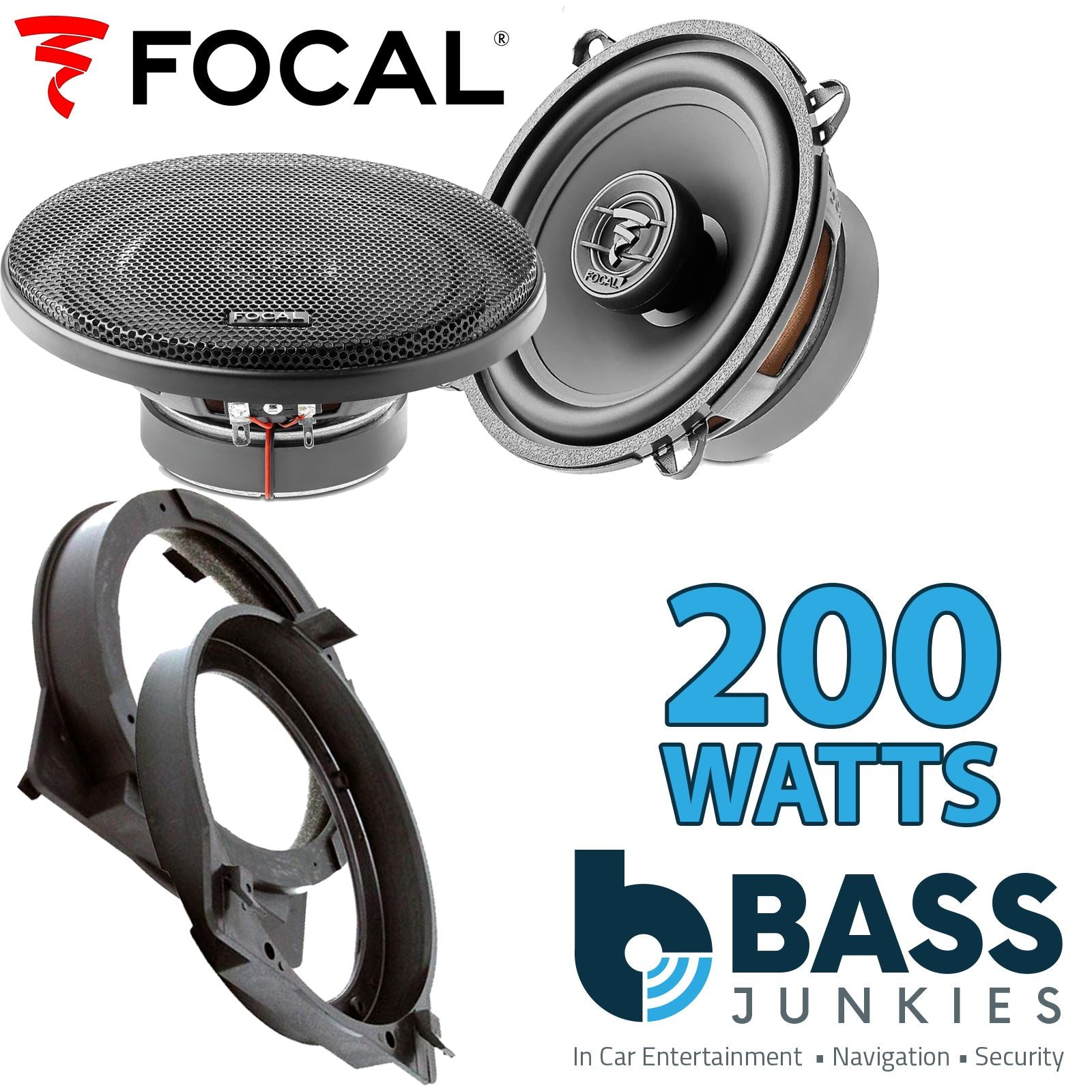 Focal Auditor ACX130 130mm/13cm/5.25" Car Coaxial Speakers (Pair Max 200 watts) Fits Honda Jazz <-2008
