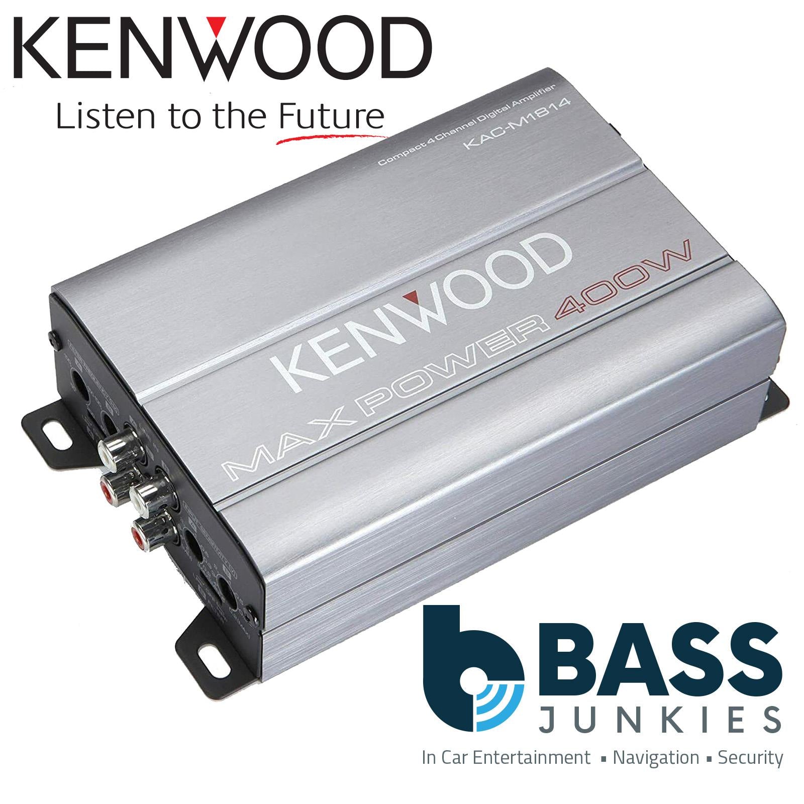 Kenwood KAC-M1814 - 400 Watts Compact 4CH Digital Bike Marine Car Amplifier
