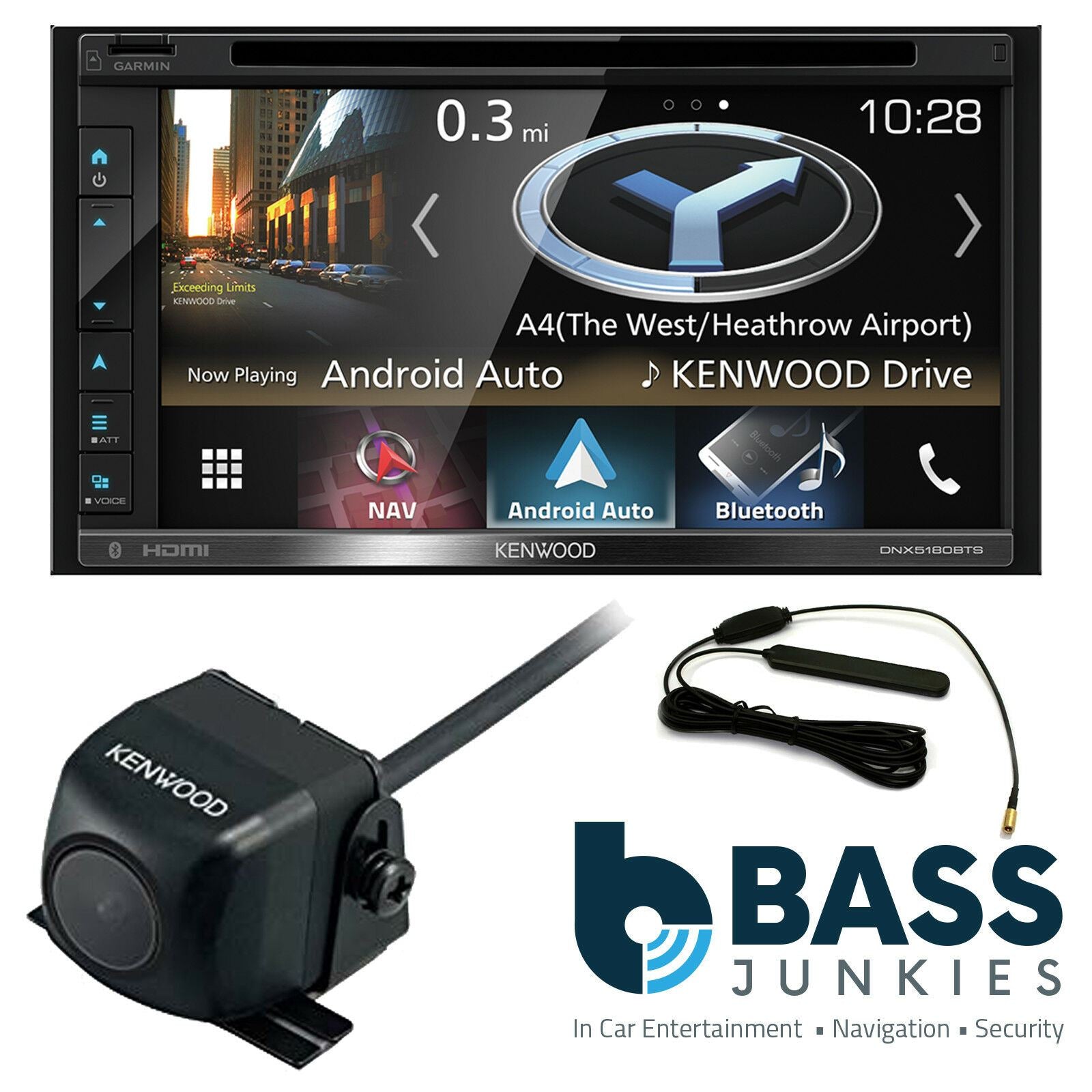 Kenwood DNX-5180BTS - 6.8” DVD CD MP3 USB Navigation Bluetooth Car AV Stereo Radio Tuner Player & Reverse Camera
