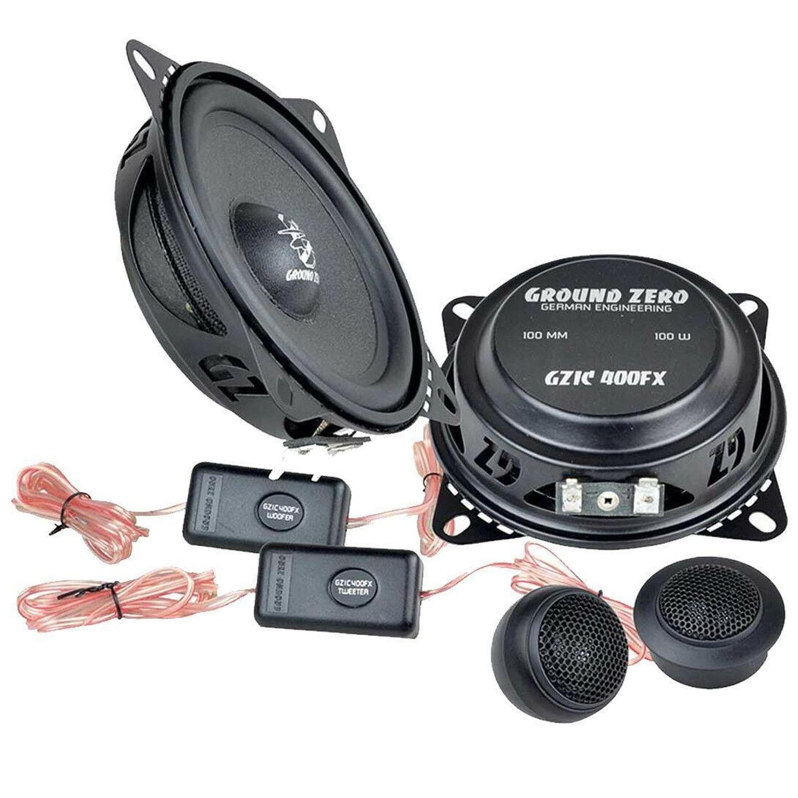 Ground Zero GZIC 400FX - 4" 200 Watts 2-Way Component Car Speaker System
