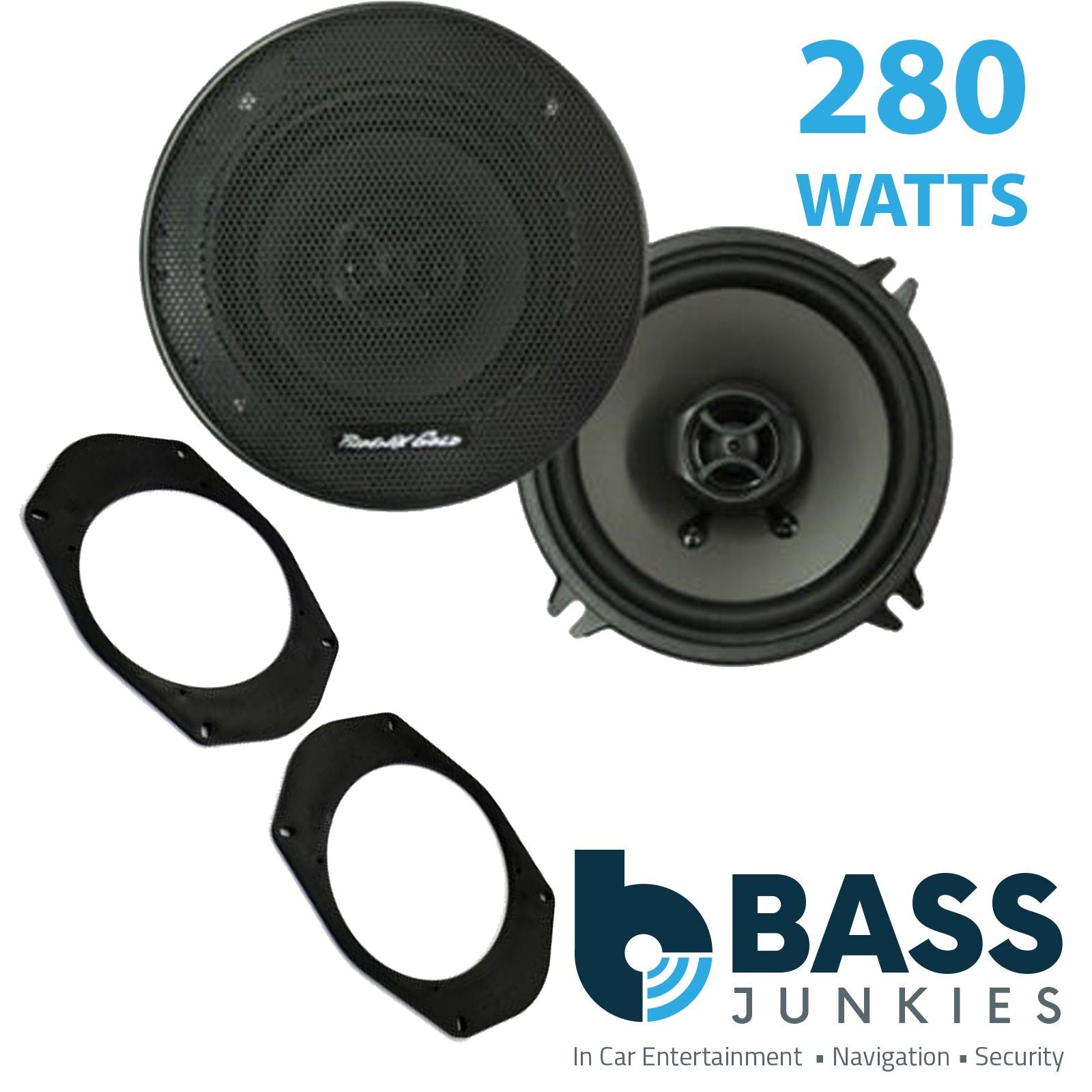 Phoenix Gold Z5CX 2-Way 130mm/13cm/5.25" Coaxial Speakers (Per Pair 280 Watts) Fits Jeep Wrangler 1997-06