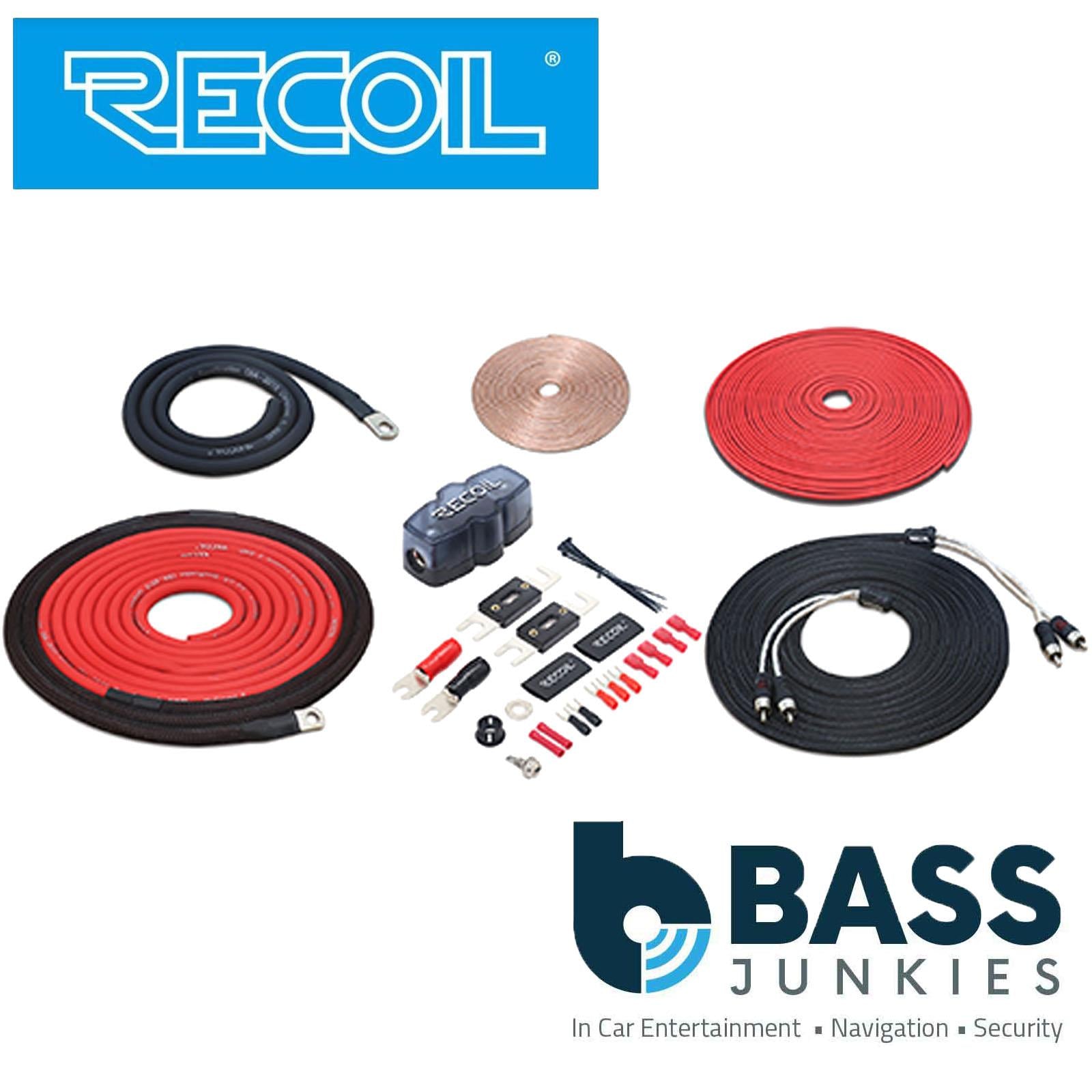 Recoil PCK4 - 4 AWG 1200 Watts OFC Pure Copper Complete Amplifier Wiring Kit