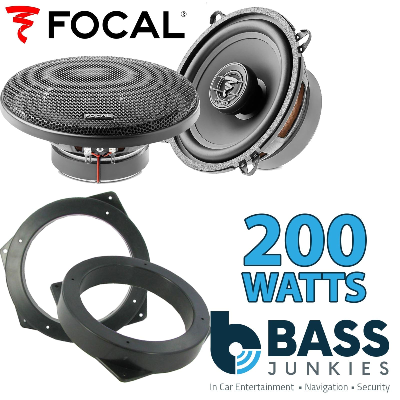 Focal Auditor ACX130 130mm/13cm/5.25" Car Coaxial Speakers (Pair Max 200 watts) Fits BMW Mini 2001-06 | 3-Series 01-04