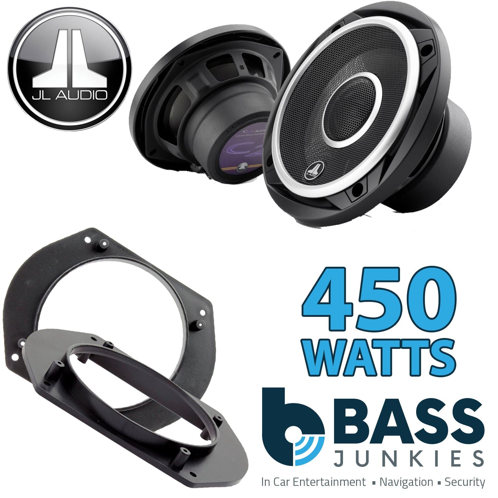 JL Audio C2-525X 2-Way 130mm/13cm/5.25" Coaxial Speakers (Per Pair 450 Watts) Fits Fiat Brava 1995-01 | Bravo 95-01 | Marea 96-02 | Multipla 99-10