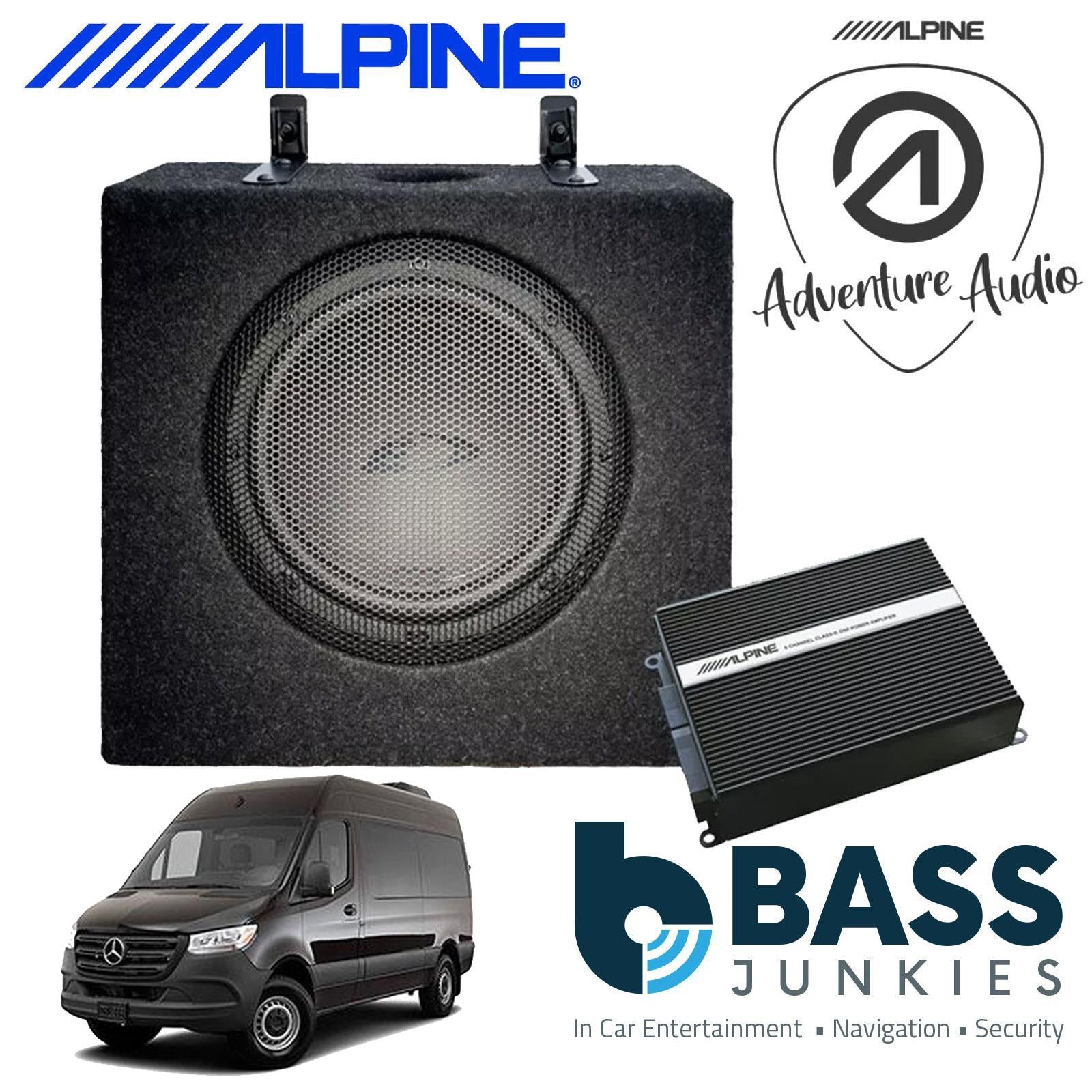 Alpine W84AS907-2 - 6-Channel DSP Car Amplifier & 8" Subwoofer Bass Box for Mercedes Benz Sprinter w907 / w910 2018 Onwards