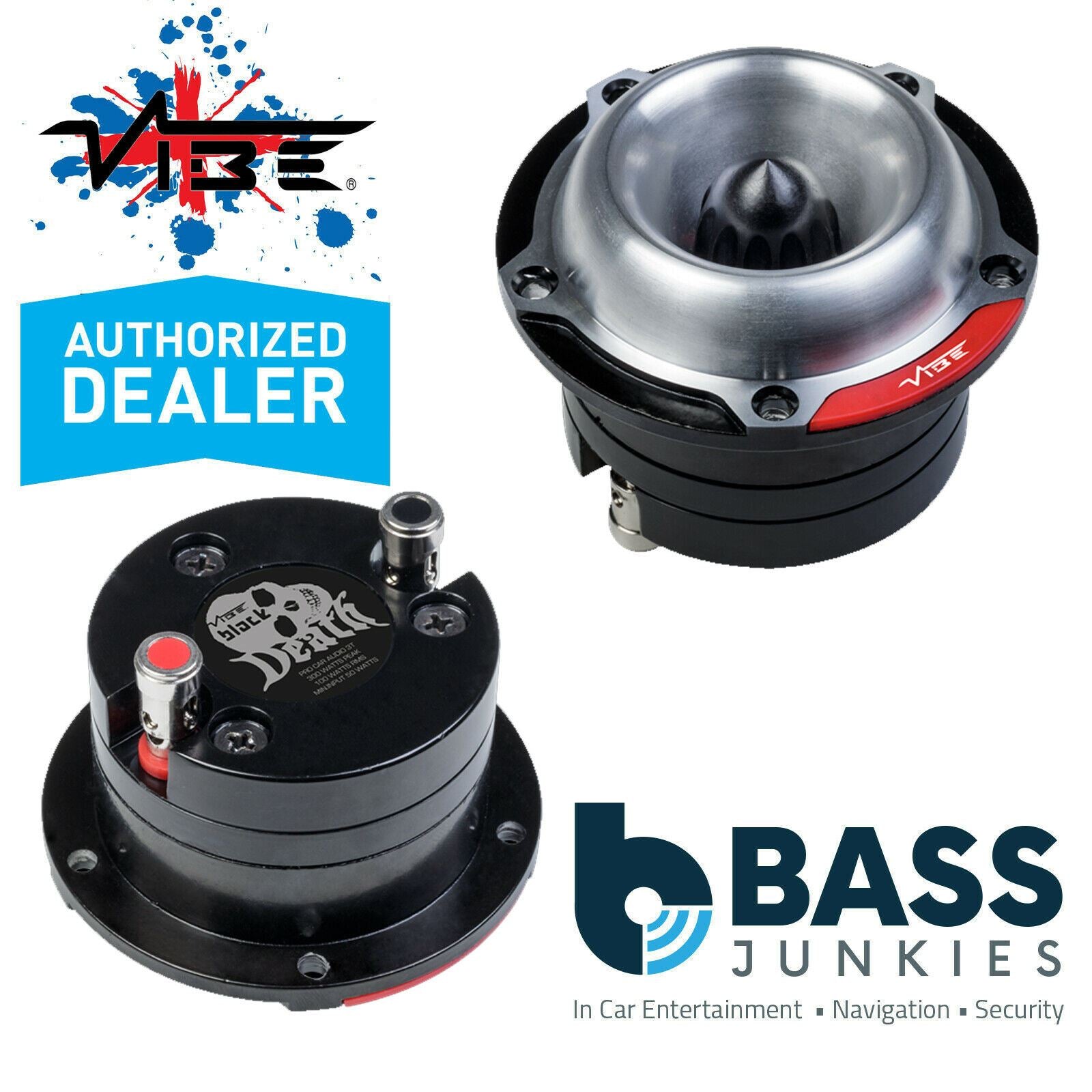 Vibe BDPRO3T Blackdeath Pro Audio 3 inch 600 Watts Horn Bullet Car Twe