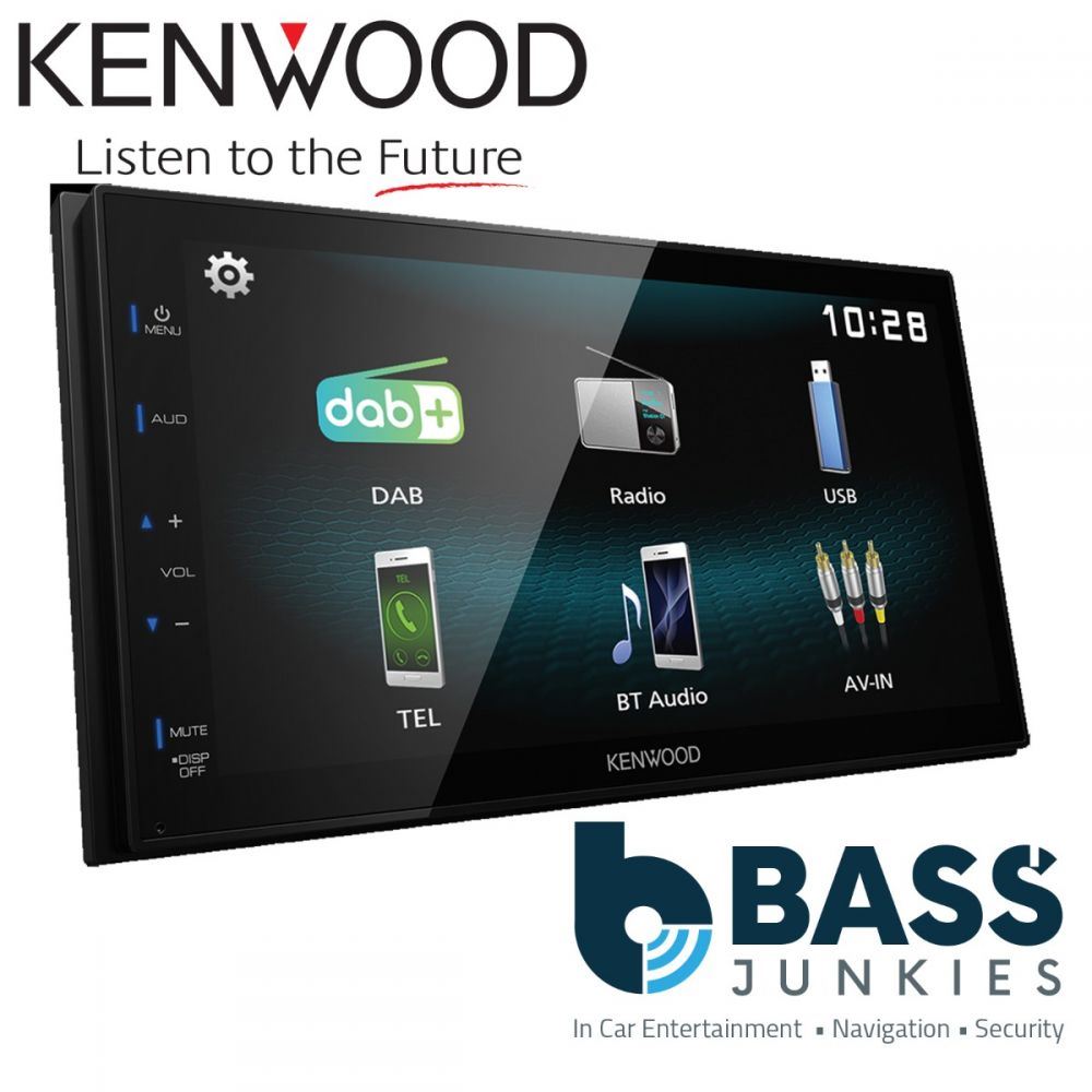 Kenwood DMX125DAB 6.8" Double Din Bluetooth DAB+ Touchscreen Car Stereo Screen