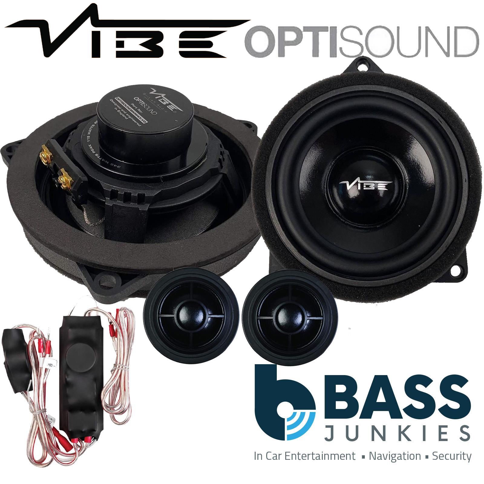 Vibe OPTISOUNDBMW-V4 - BMW 1 3 4 5 6 7 Series & X1, X3 345 Watts Front Door Custom Car Component Speaker Upgrade Kit