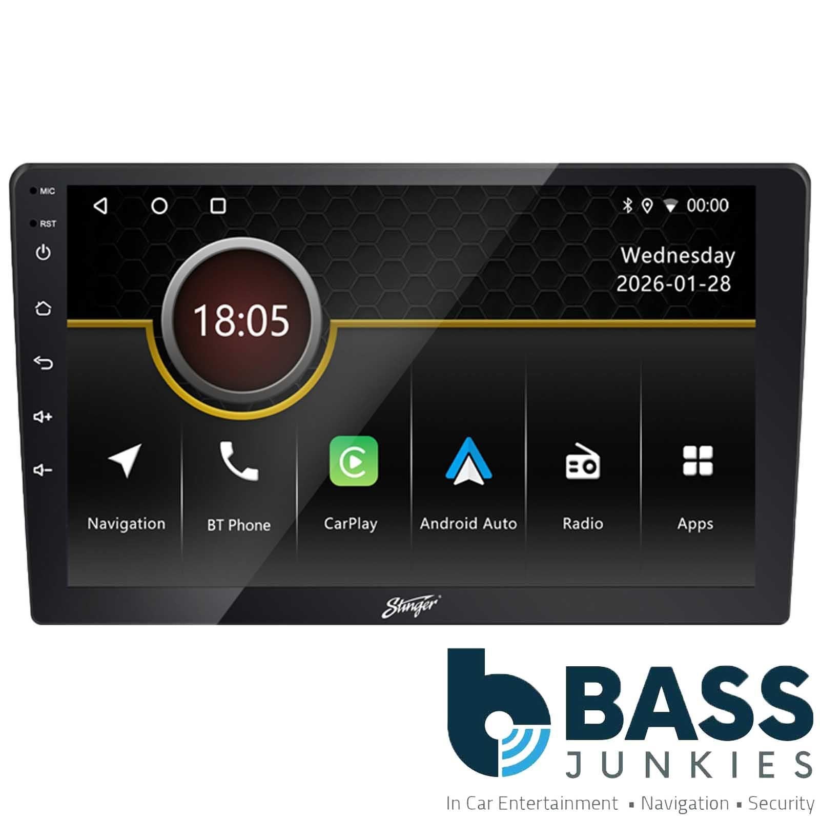 Stinger 9" DAB CarPlay Android Car Stereo Fascia Steering Kit For BMW X3 06 -10