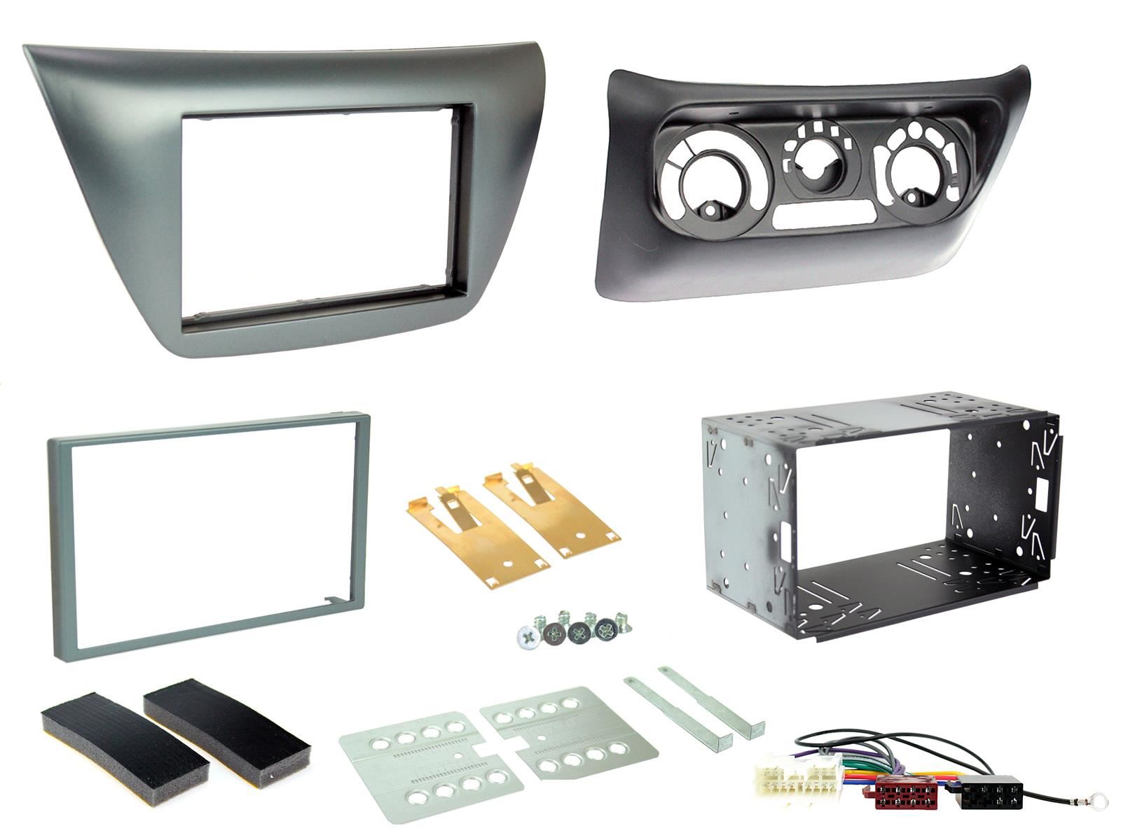 Connects2 CTKMT13 - Mitsubishi Lancer EVO Double Din Fascia & Steering Wheel Interface Installation Kit