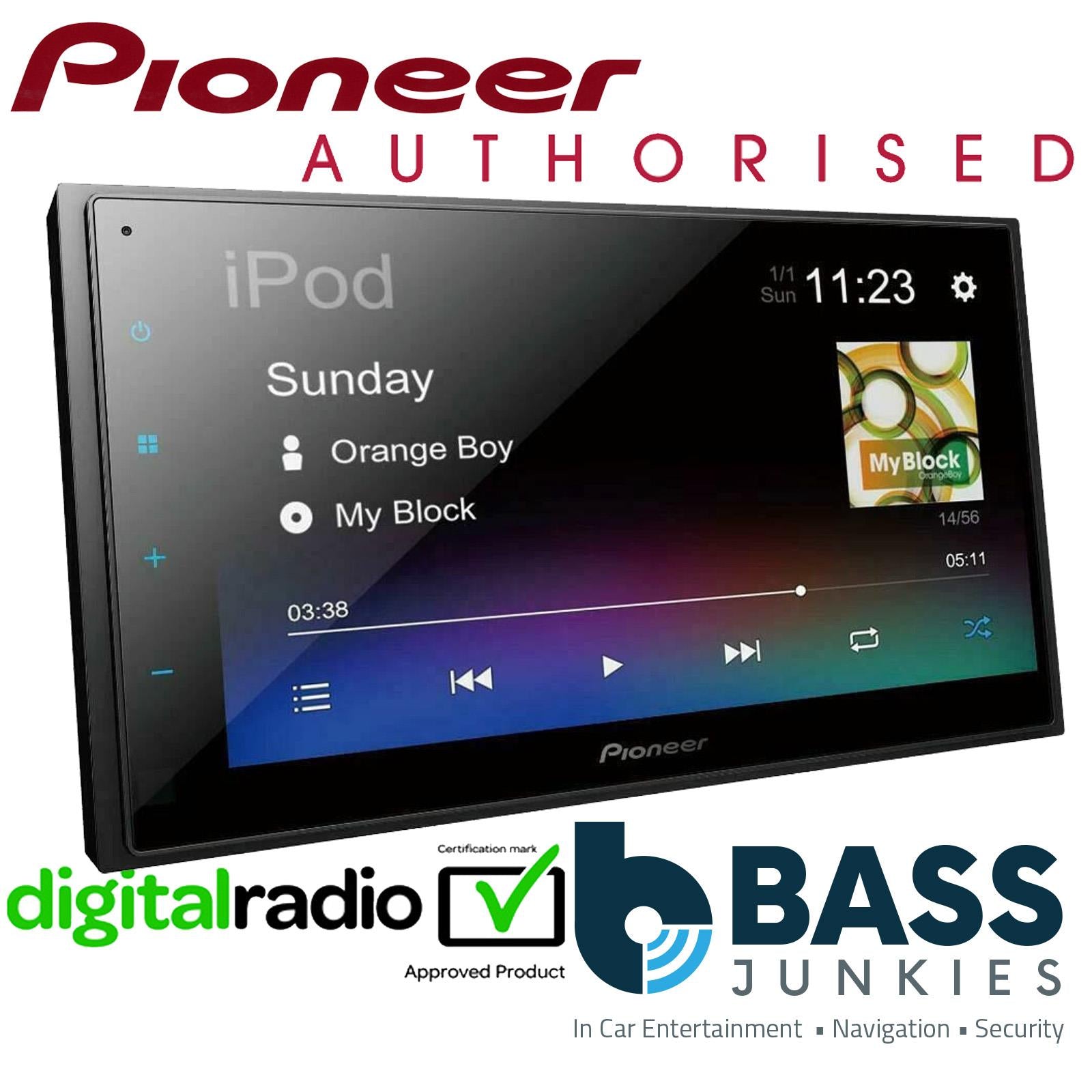 Pioneer DMH-A340DAB 6.8" Double Din Bluetooth WebLink USB DAB Radio Car Stereo