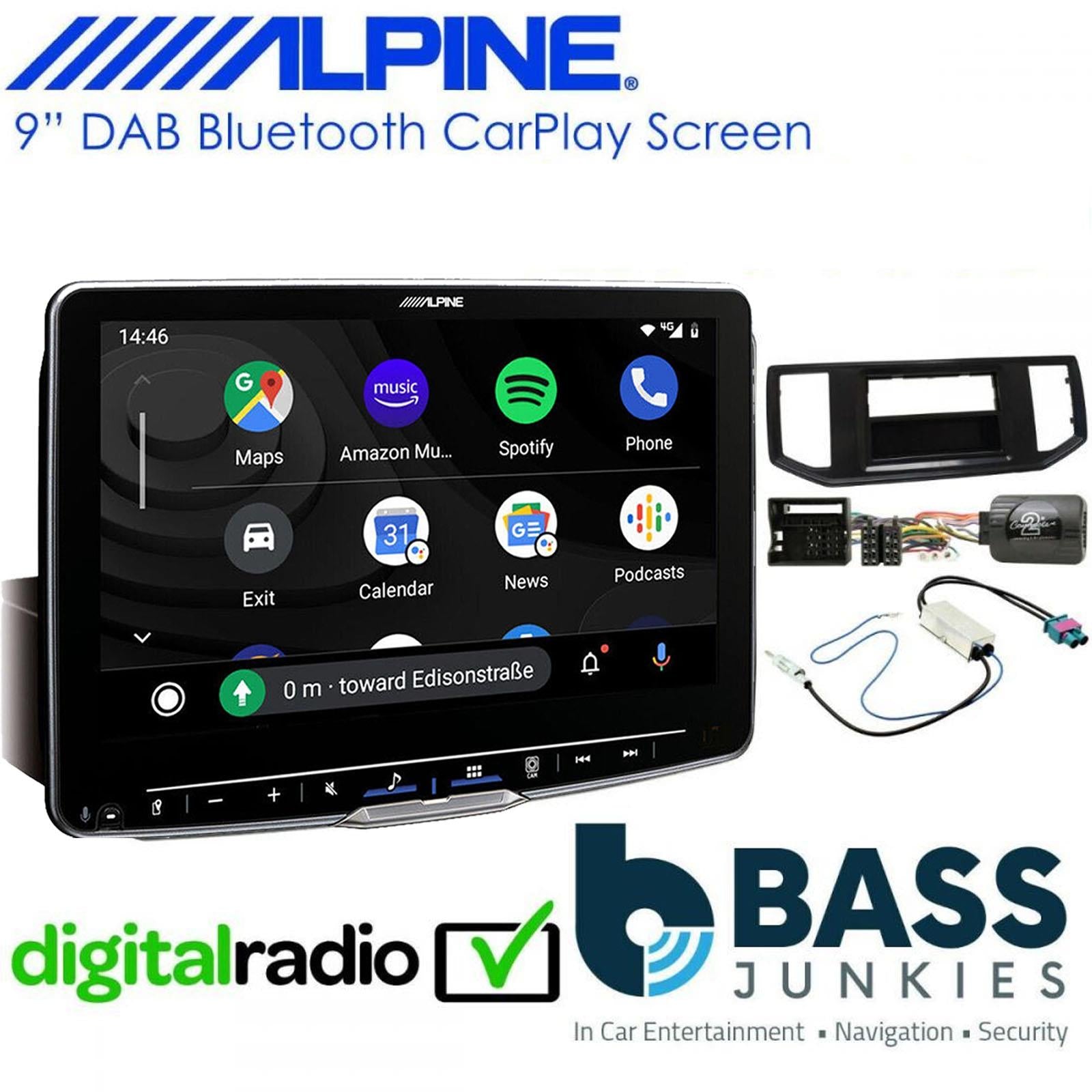 Alpine Halo9 - Volkswagen Crafter 2017 On - 9” Touchscreen DAB Bluetooth CarPlay Android Spotify Waze HDMI Car Stereo & Fascia Fitting Kit