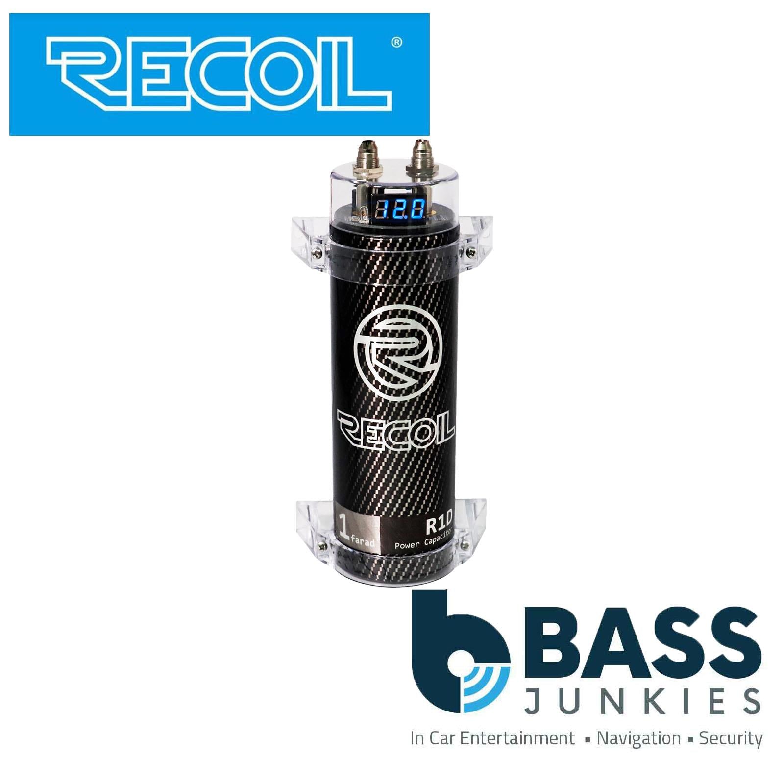 Recoil R1D - 1 Farad 1000 Watt Car Amp Amplifier Digital Power Cap Capacitor