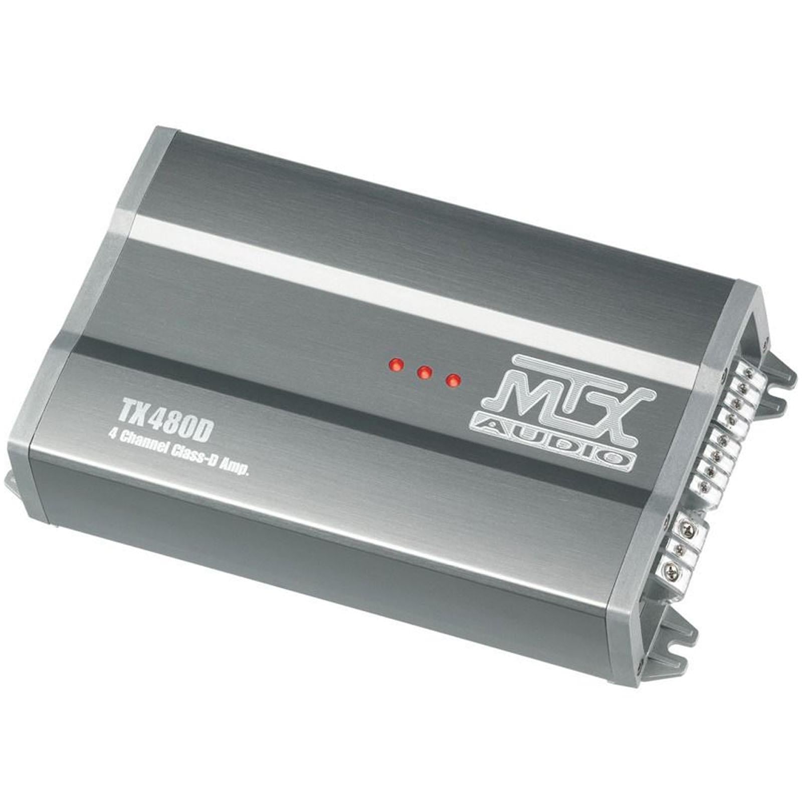 MTX TX480D - 480 Watts RMS 4-Channel Class-D Full Range Car Amp Amplifier