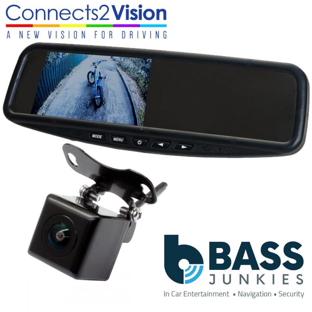 Connects2 CAM-13 Universal Car Rear View 180 Reversing Camera & 4.3" Interior Mirror Screen