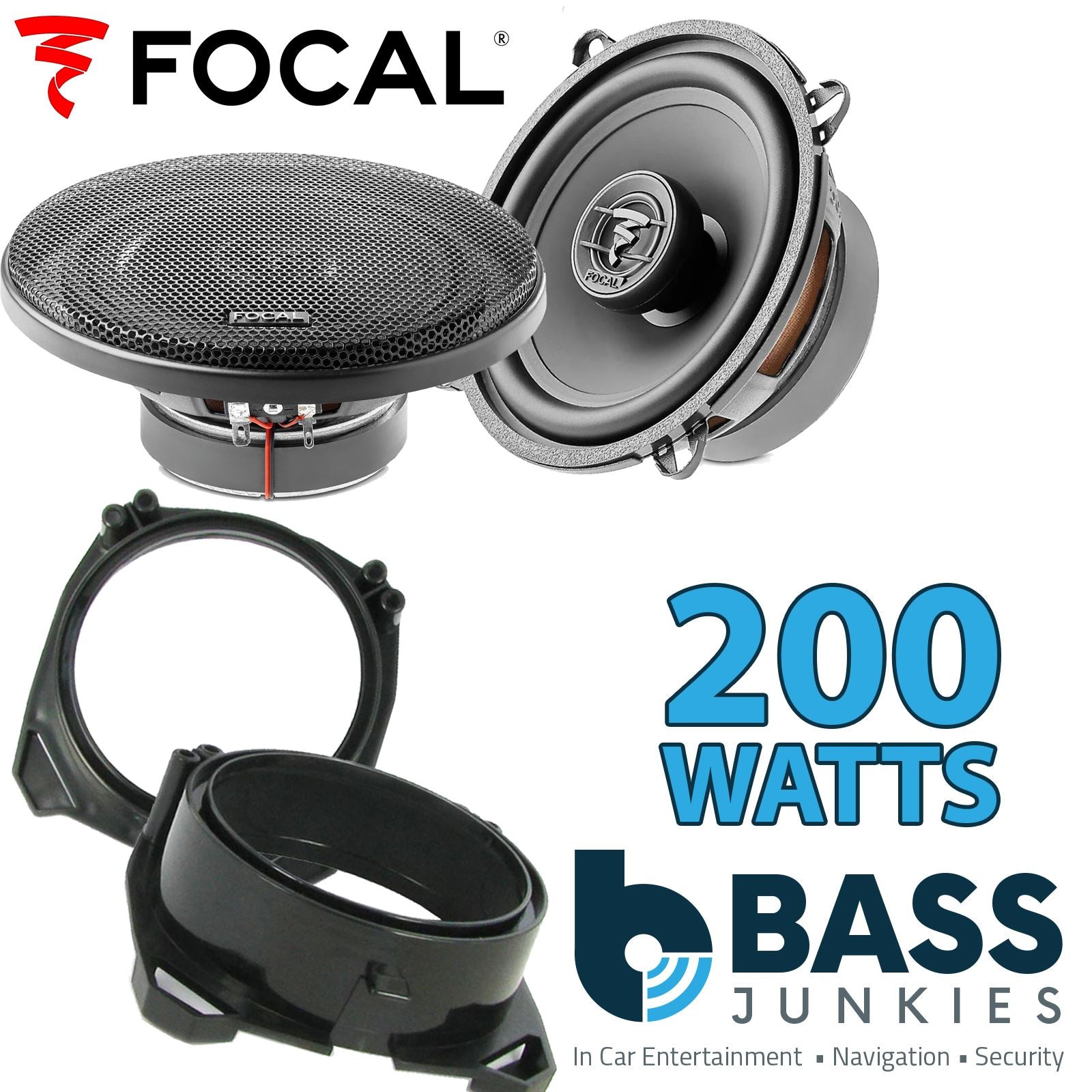 Focal Auditor ACX130 130mm/13cm/5.25" Car Coaxial Speakers (Pair Max 200 watts) Fits Ford Fiesta 1989-96