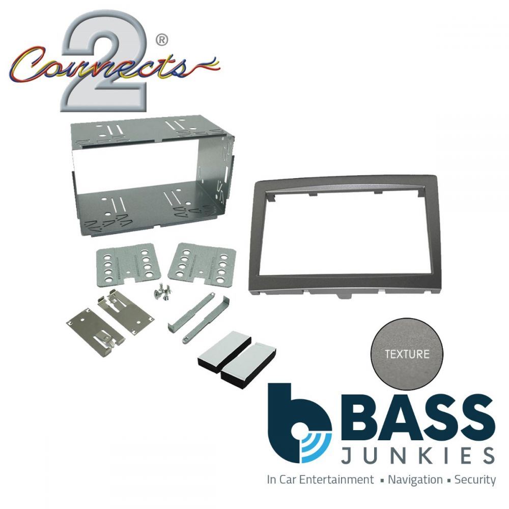 Connects2 CT23PO03 Porsche 911 Boxster Cayman Car Stereo Grey Double Din Fascia Panel