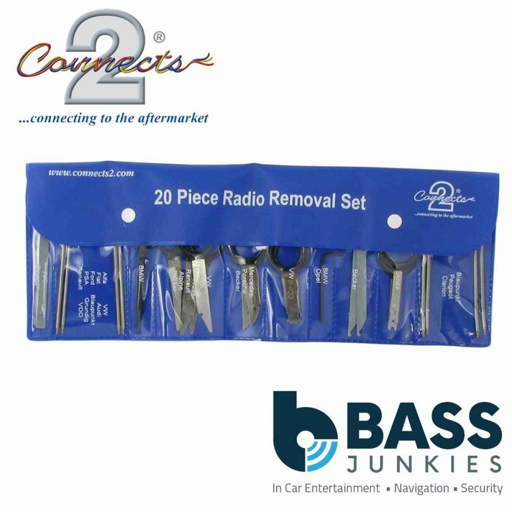 Connects2 CT22UV03 20 Pc Universal Car Stereo Radio Removal Extraction Release Keys Wallet