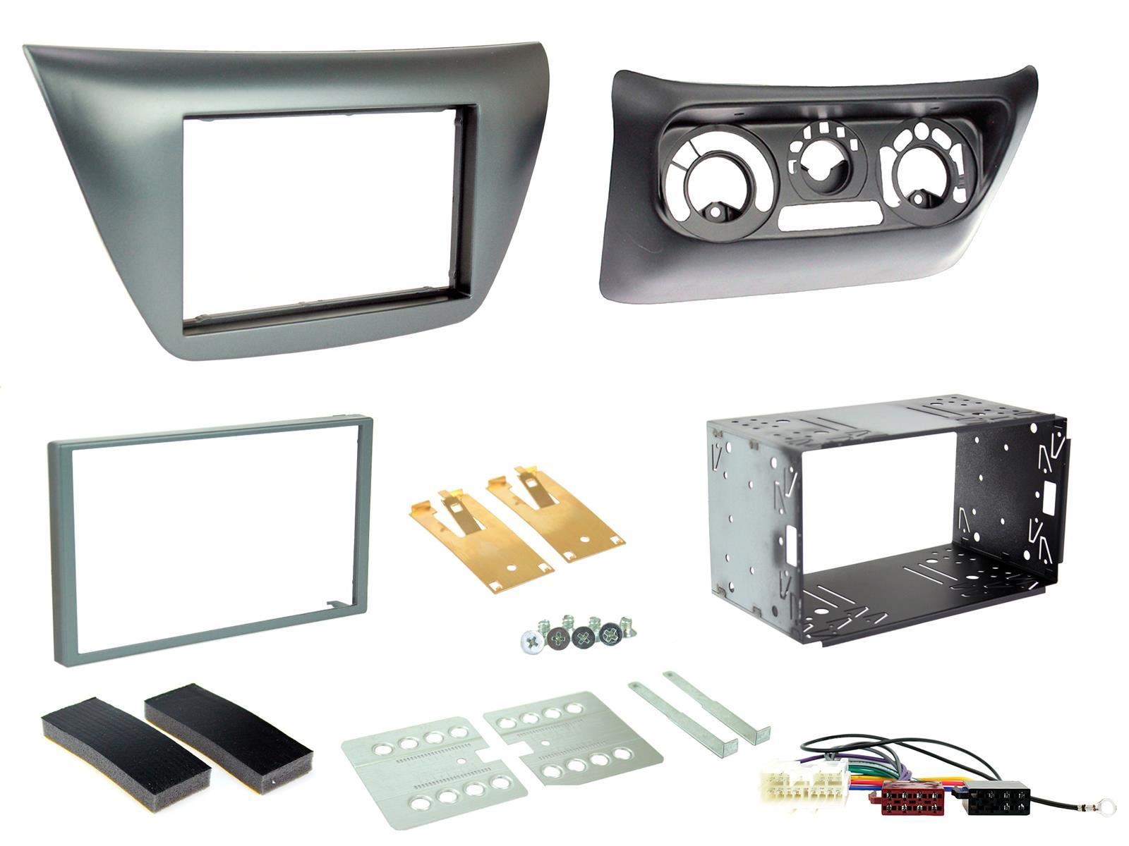 Connects2 CTKMT13 - Mitsubishi Lancer EVO Double Din Fascia & Steering Wheel Interface Installation Kit