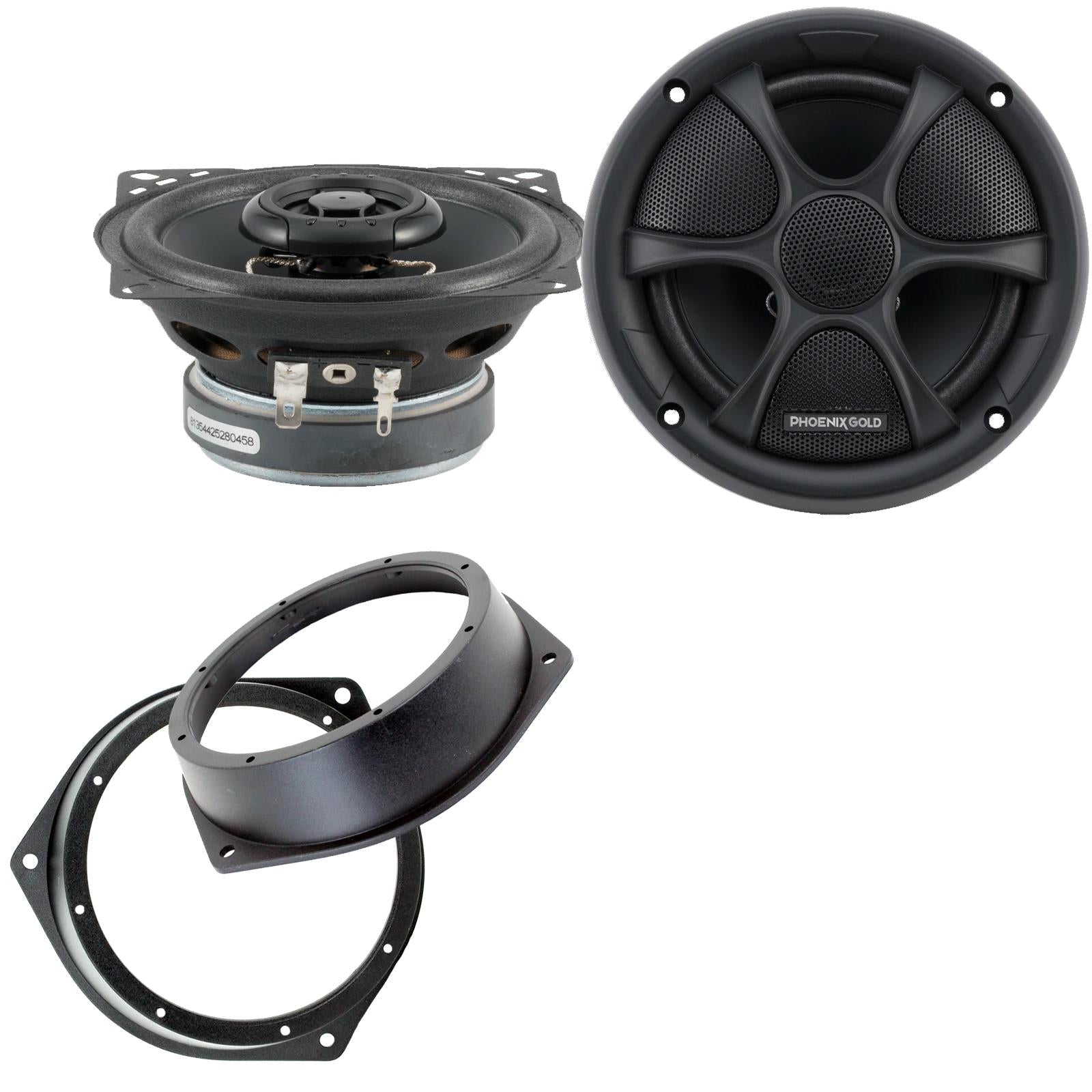 Phoenix Gold RX4CX 100mm/10cm/4" 2-Way Coaxial Car speakers (Per Pair Max 160|80 watts RMS) Fits Vauxhall Vectra 1995-02 | Astra 98-04 | Omega 94-03 | Zafira 99-05 | Vivaro 01-14