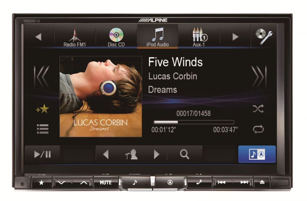Alpine X800D-U - In Car Navigation System with 8" Display and DAB Radio