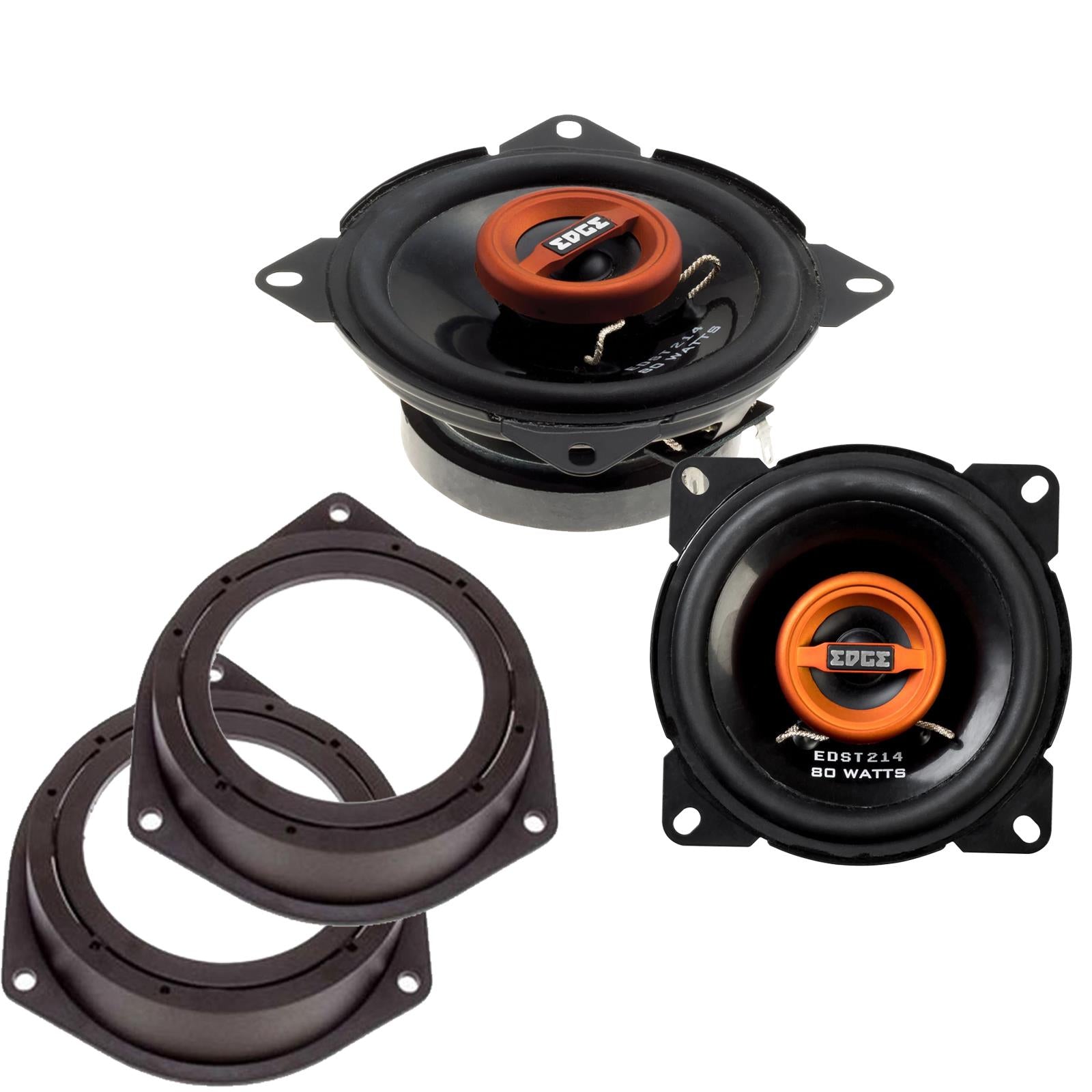 Edge EDST214 100mm/10cm/4" 2-Way Coaxial Car speakers (Per Pair Max 160|40 watts RMS) Fits Iveco Daily 2014-21