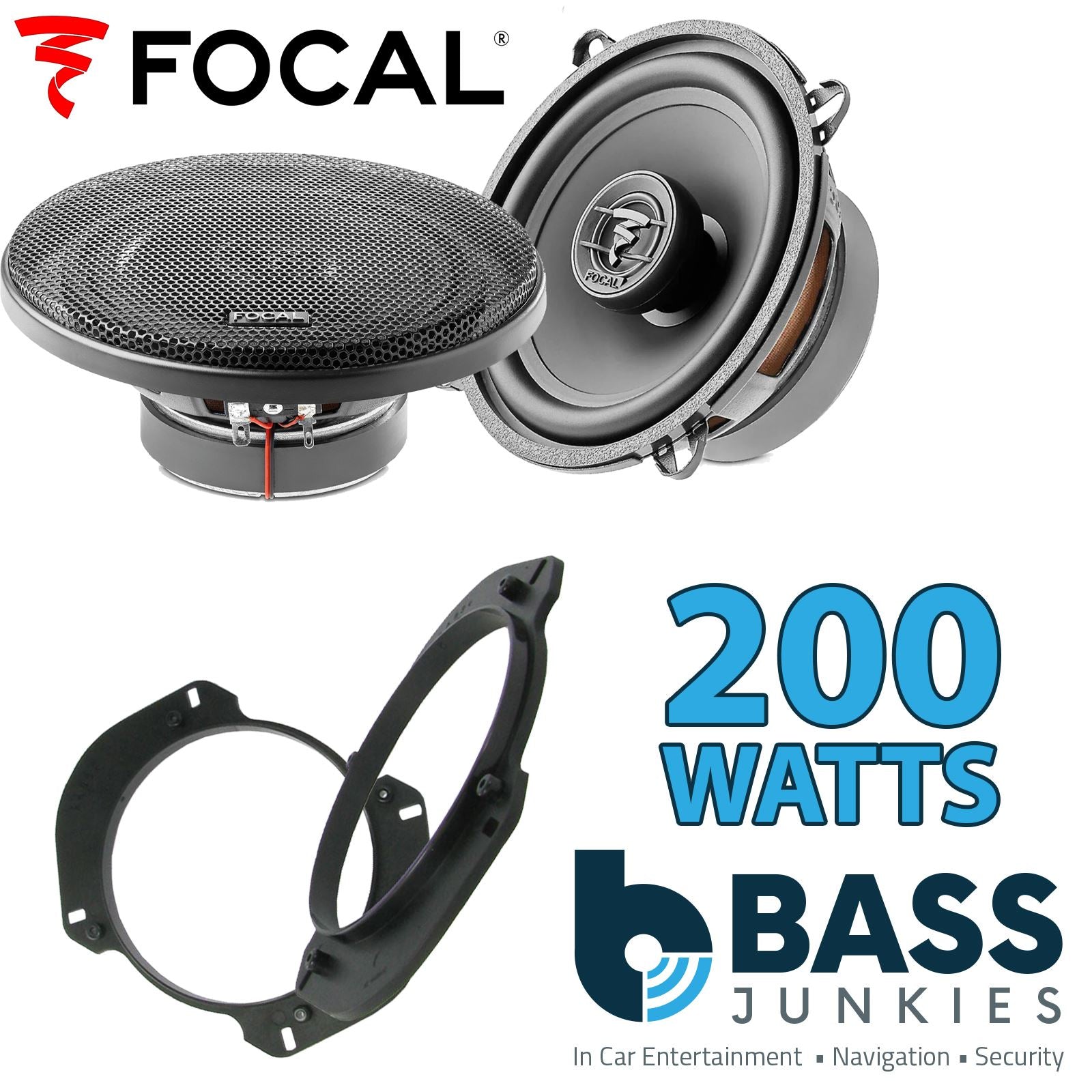 Focal Auditor ACX130 130mm/13cm/5.25" Car Coaxial Speakers (Pair Max 200 watts) Fits Alfa Romeo GTV 1994-05 | Spider 94-00