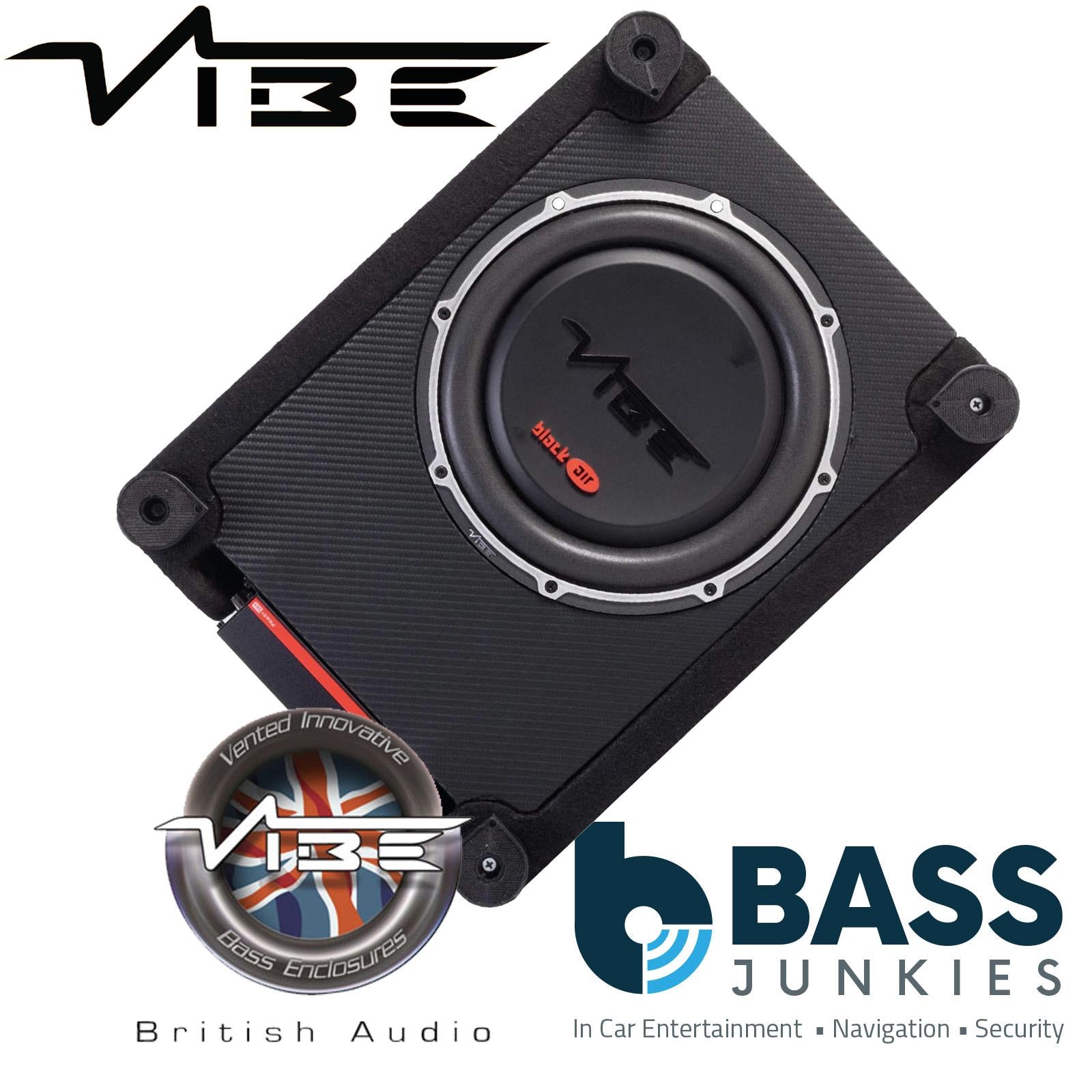 Vibe BA10ASQ-V4 - 900 Watts Black Air 10 inch SQ Active Down Firing Bass Enclosure