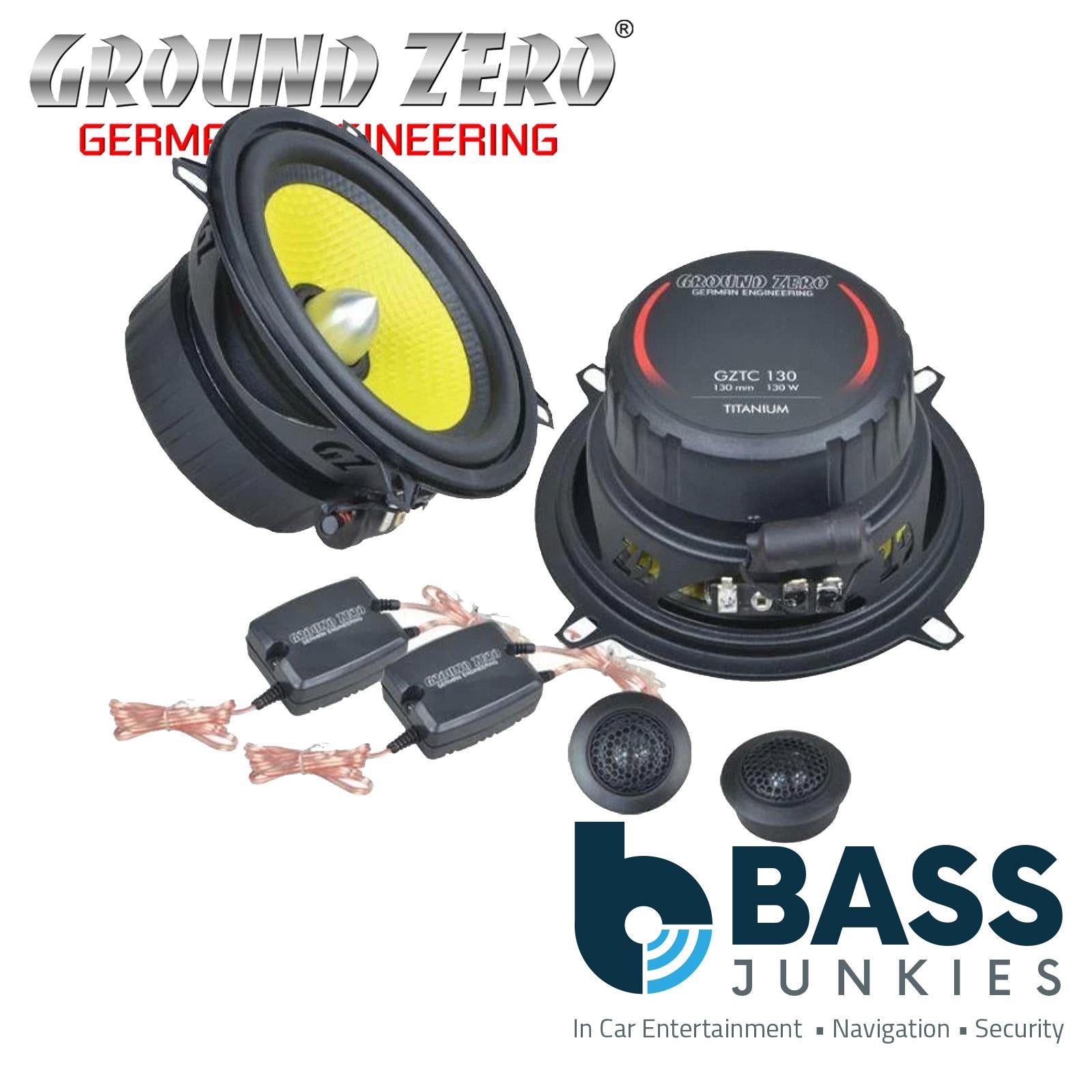 Ground Zero GZTC-130.2X - 13cm 260 Watts 2-Way Car Component Kit Car Speakers