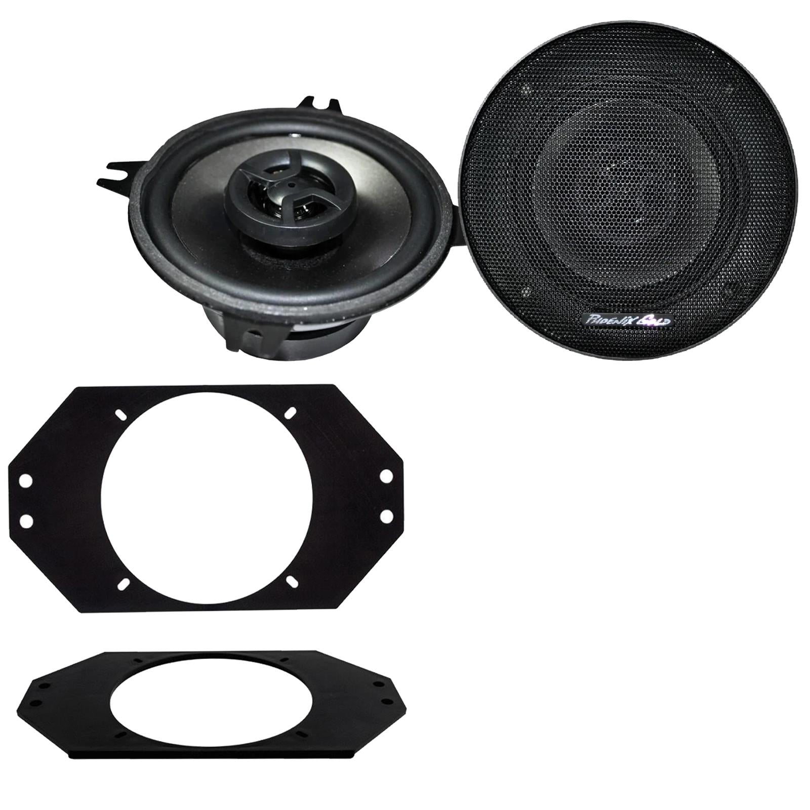 Phoenix Gold Z4CX 100mm/10cm/4" 2-Way Coaxial Car speakers (Per Pair Max 140|70 watts RMS) Fits Jeep Wrangler 1997-06