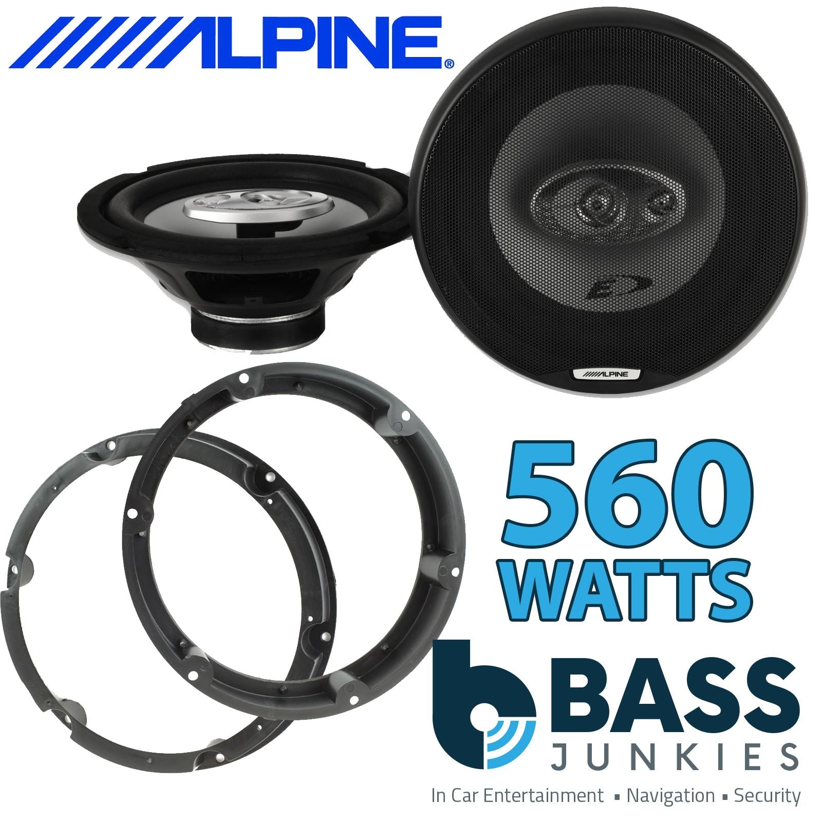 Alpine SXE-2035S 8" 8inch Speakers 560w 200mm/20cm Fits VW Transporter 2015-19