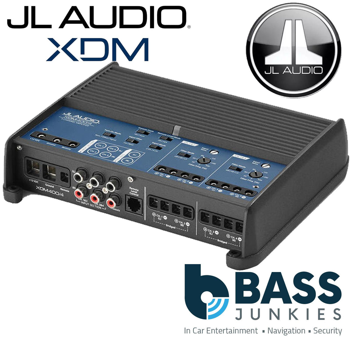 JL Audio XDM400/4 - XDM Series Class D 4 Channel Amp 400 Watts Car Amplifier
