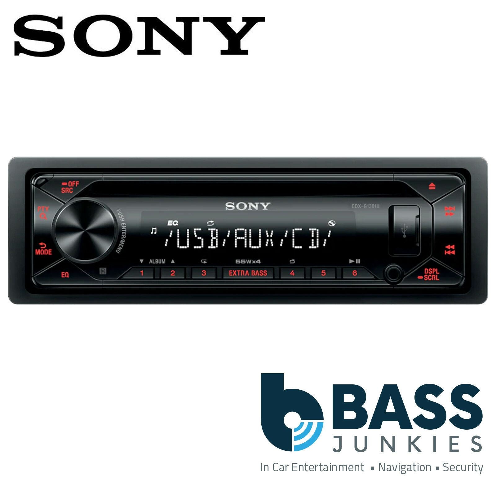 Sony CDX-G1301U - CD MP3 WMA USB AUX Car Stereo Radio Tuner Player