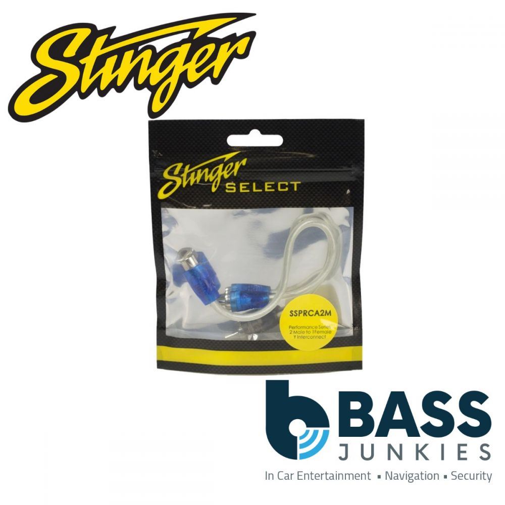 Stinger SSPRCA2M Performance Series 2 Male to 1 Female Y RCA Interconnect