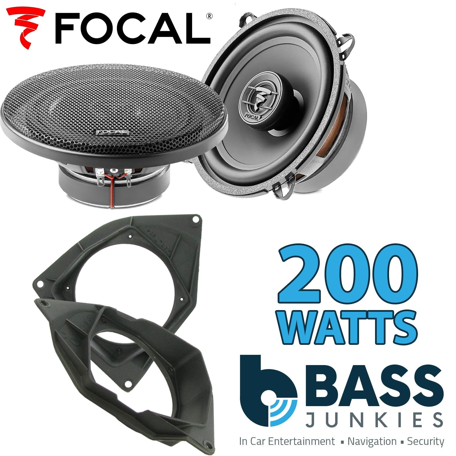 Focal Auditor ACX130 130mm/13cm/5.25" Car Coaxial Speakers (Pair Max 200 watts) Fits Citroen C3 2002-05