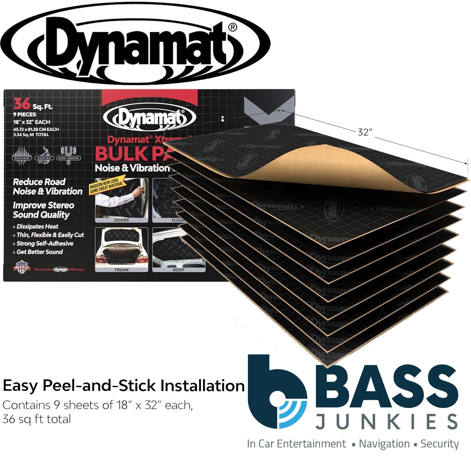Dynamat 10455 18" x 32" x 0.067" Thick Self-Adhesive Sound Deadener with Xtreme Bulk Pack, (Set of 9) Automobile Vehicle