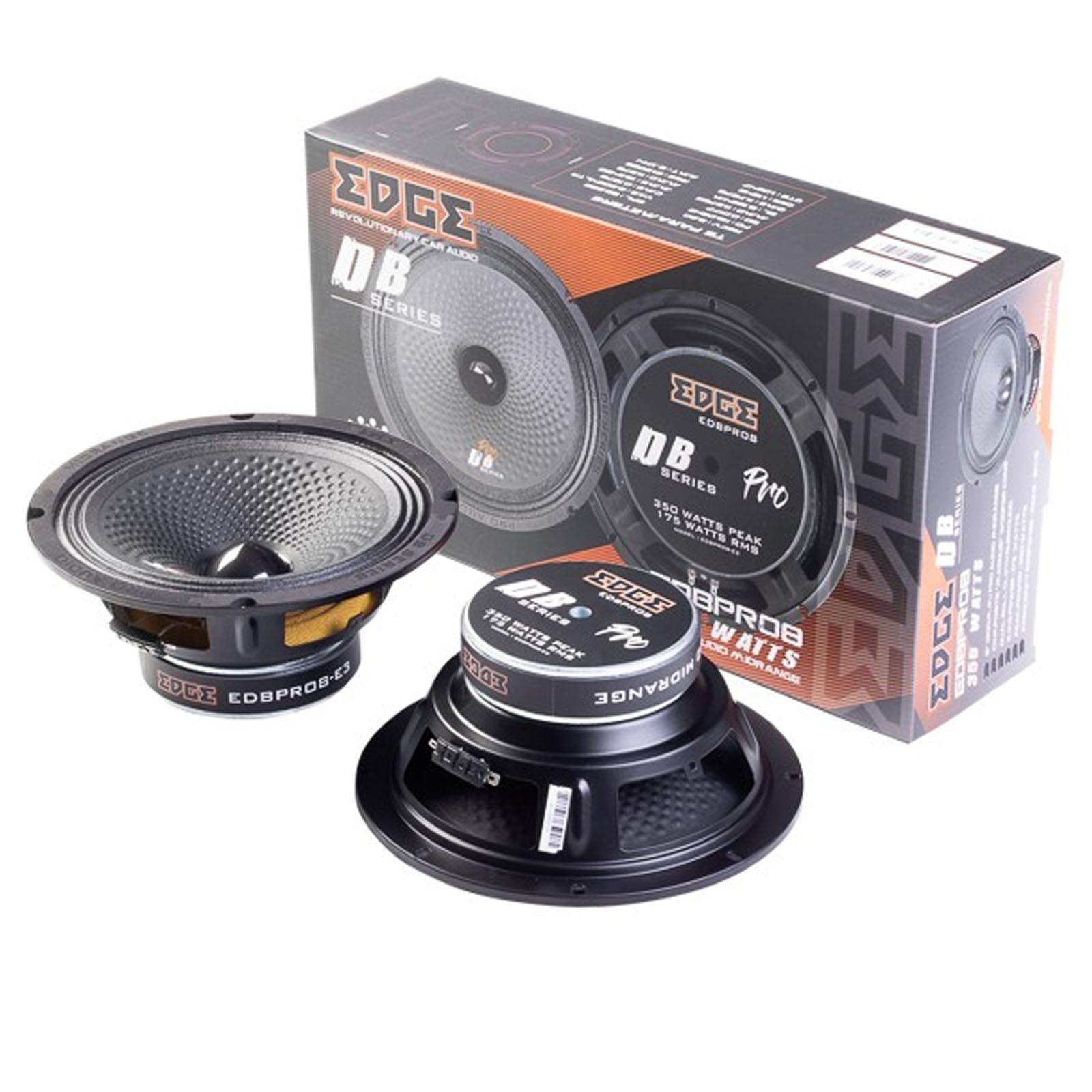 EDGE DB Series EDBPRO8-E3 - 8 Inch 350 Watts Pro Audio Midrange Car Speaker Pair