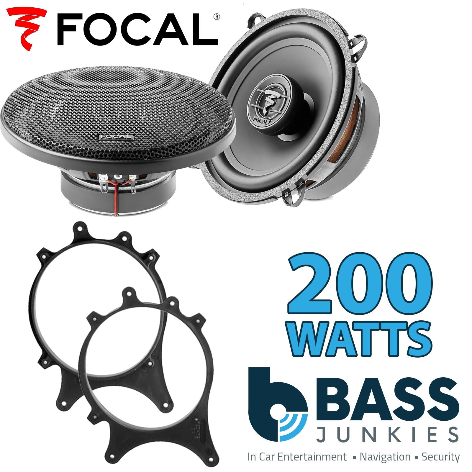 Focal Auditor ACX130 130mm/13cm/5.25" Car Coaxial Speakers (Pair Max 200 watts) Fits BMW 3-Series 1994-00