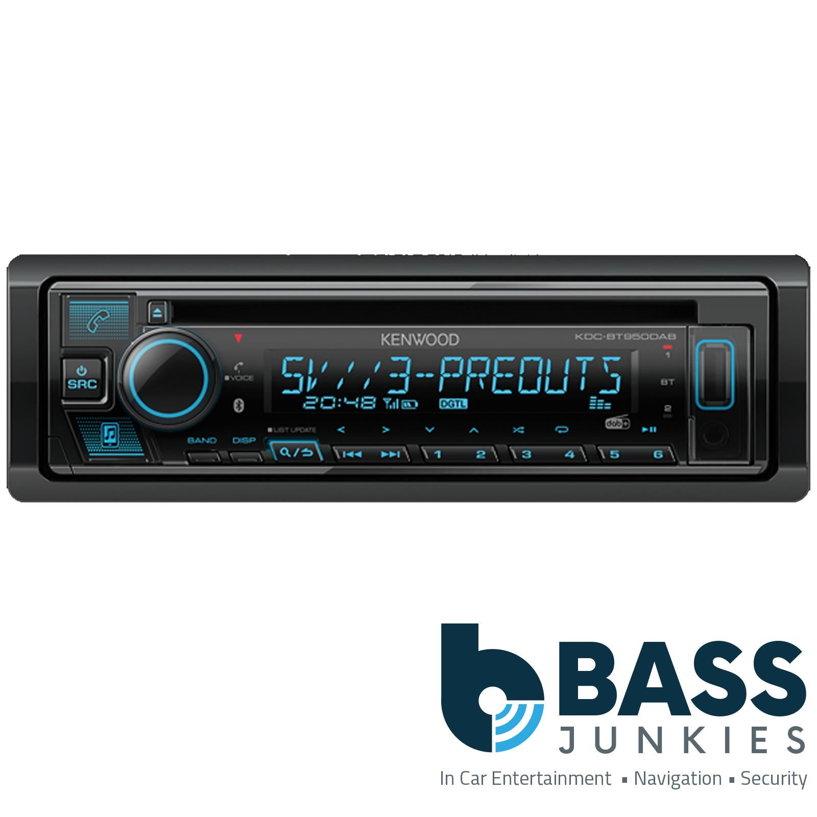0DAB Kenwood KDC-BT950DAB Car Radio, With DAB+, Bluetooth, CD Tuner